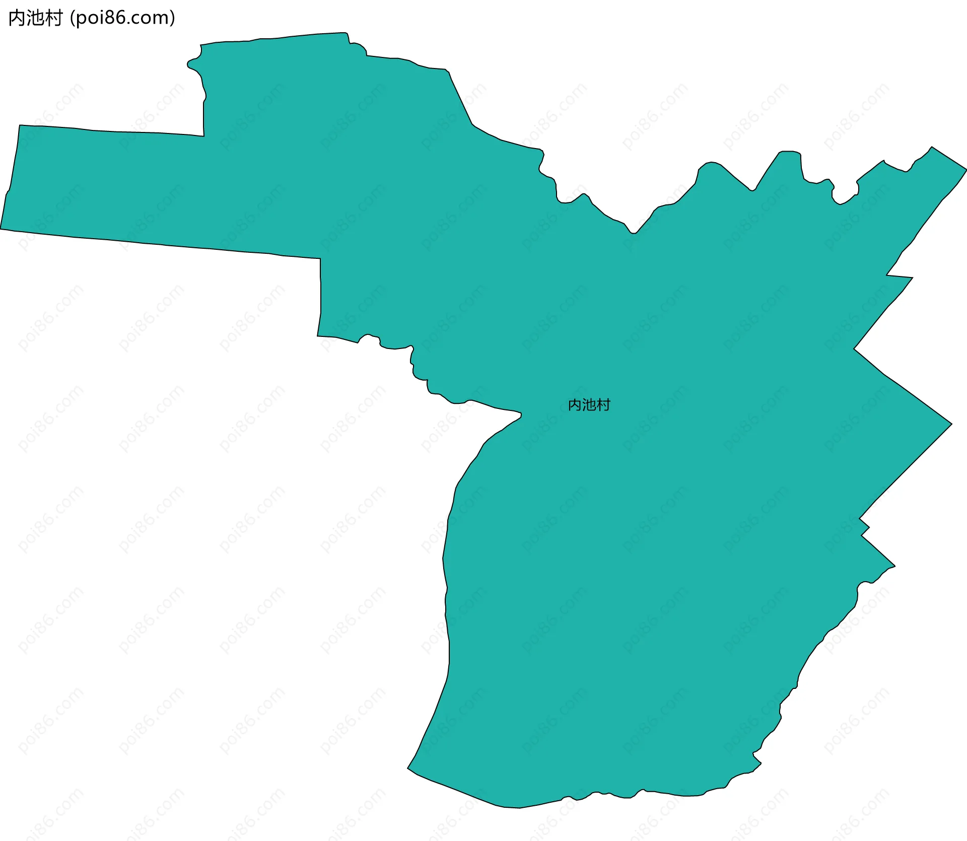 内池村边界地图