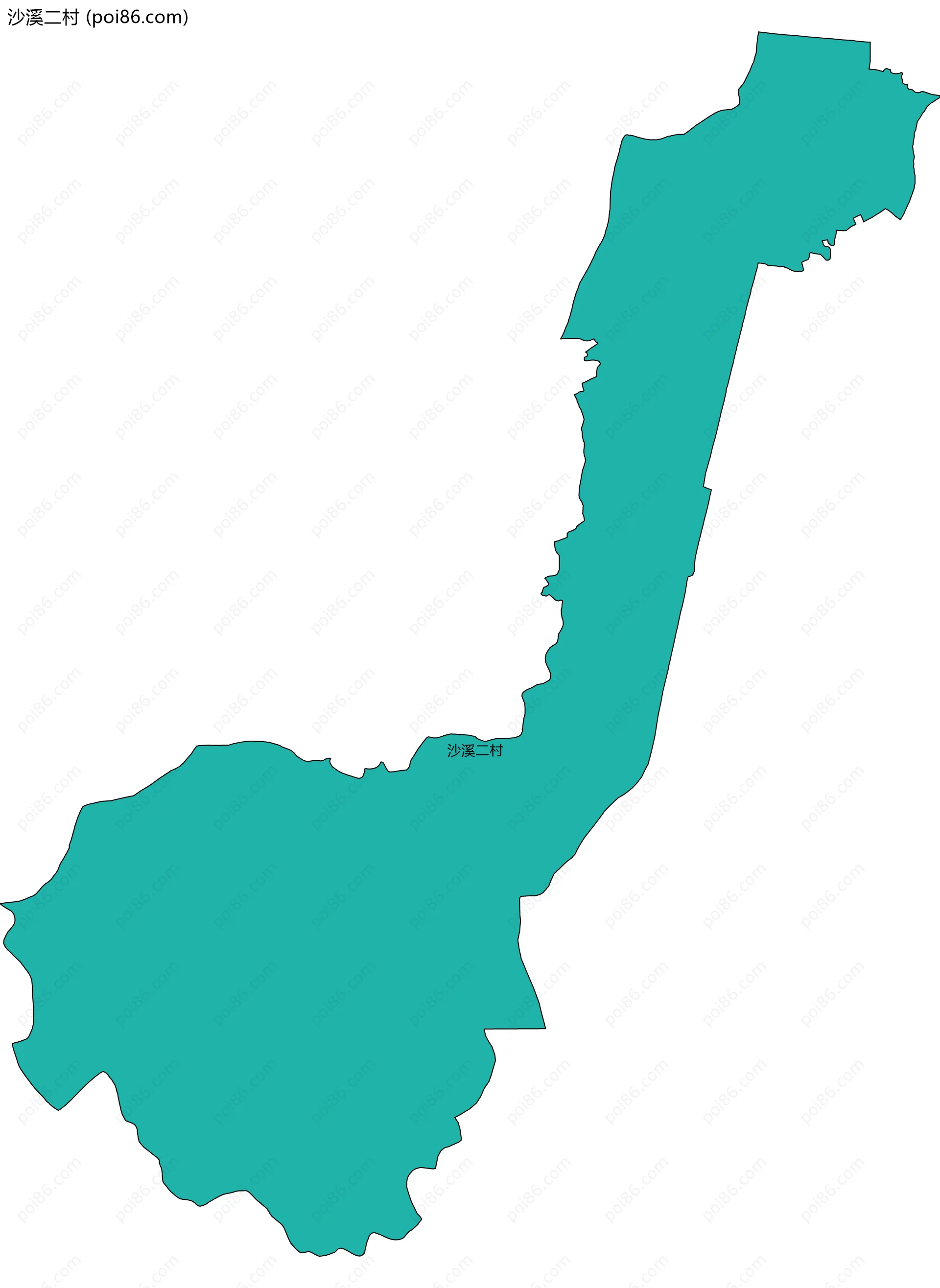 沙溪二村边界地图