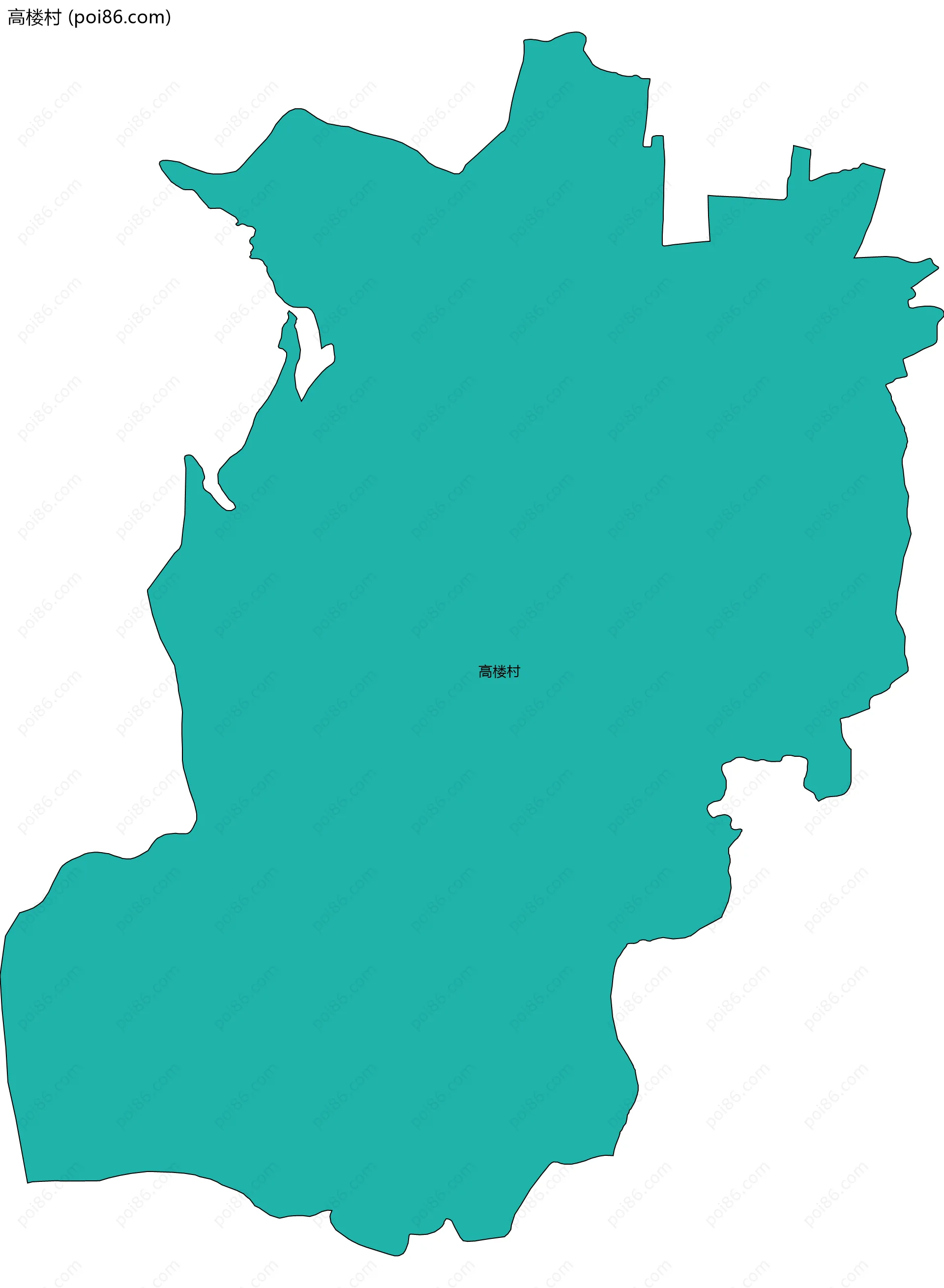 高楼村边界地图