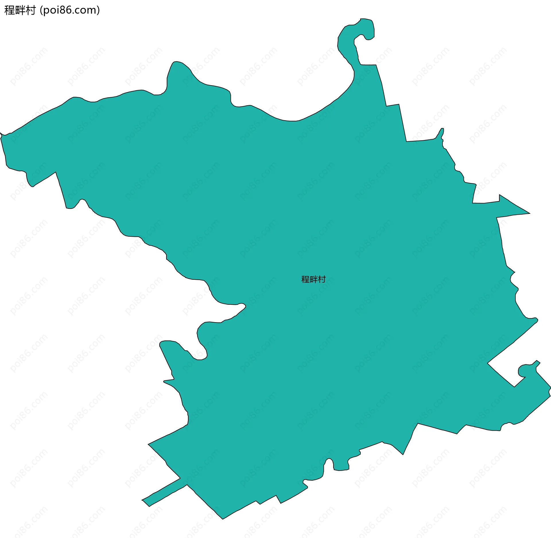 程畔村边界地图