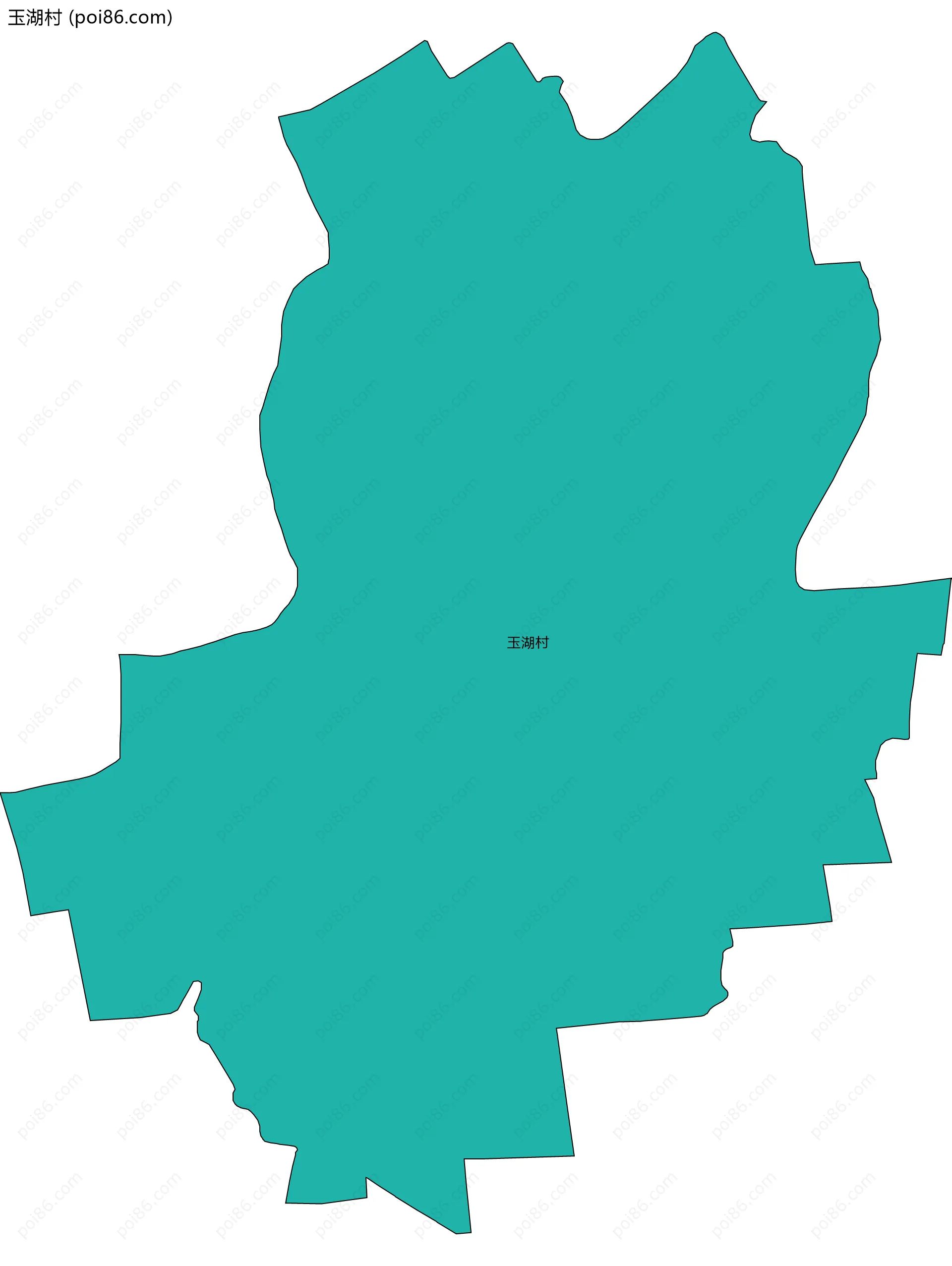 玉湖村边界地图