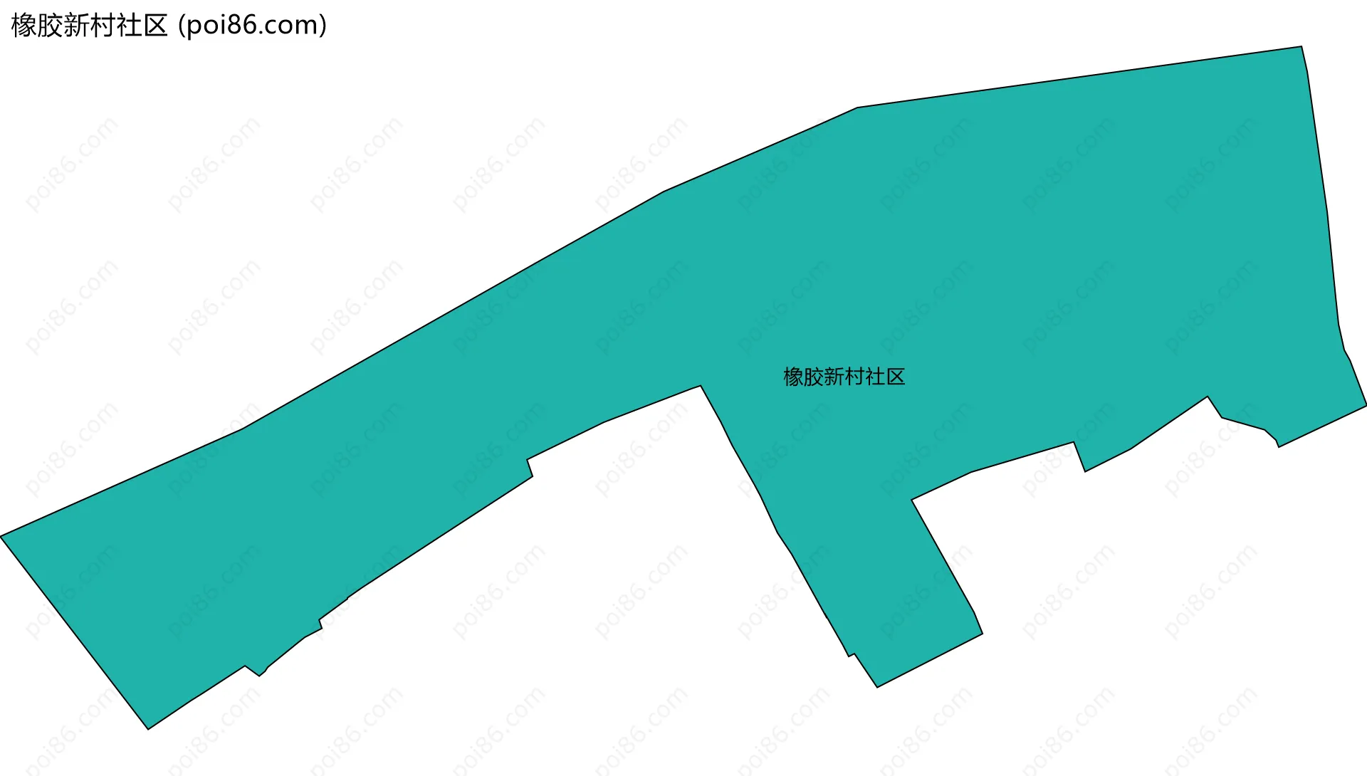 橡胶新村社区边界地图