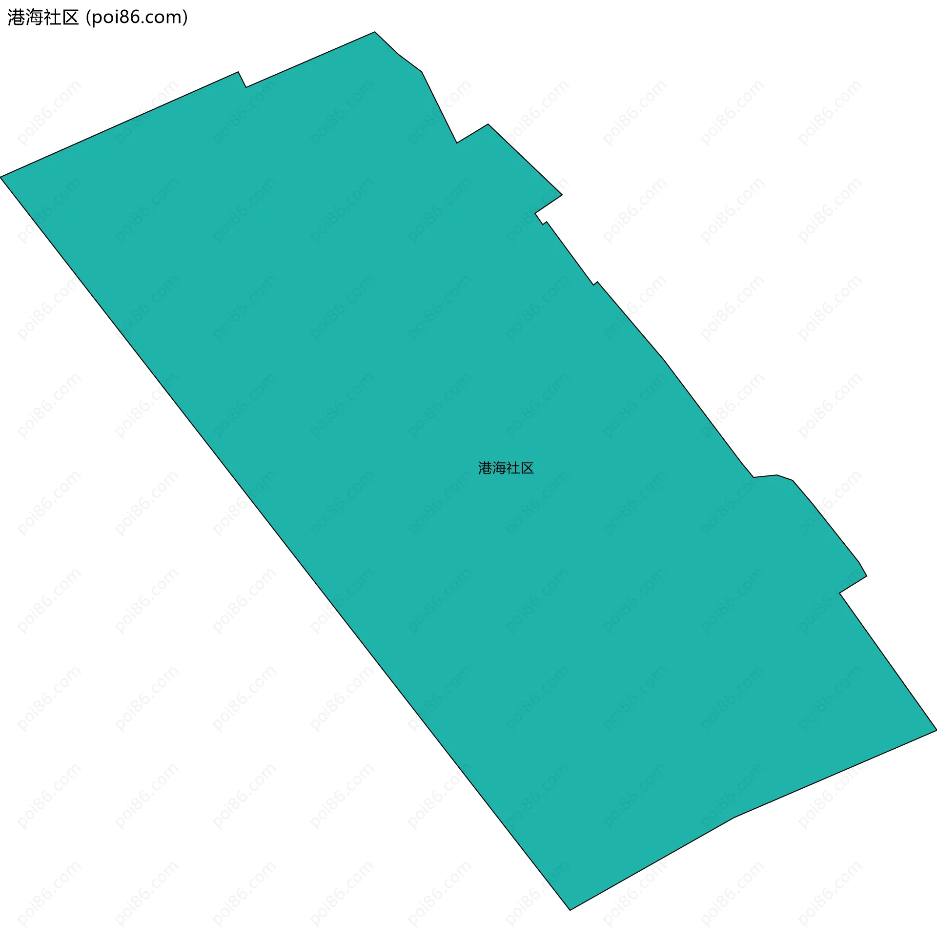 港海社区边界地图