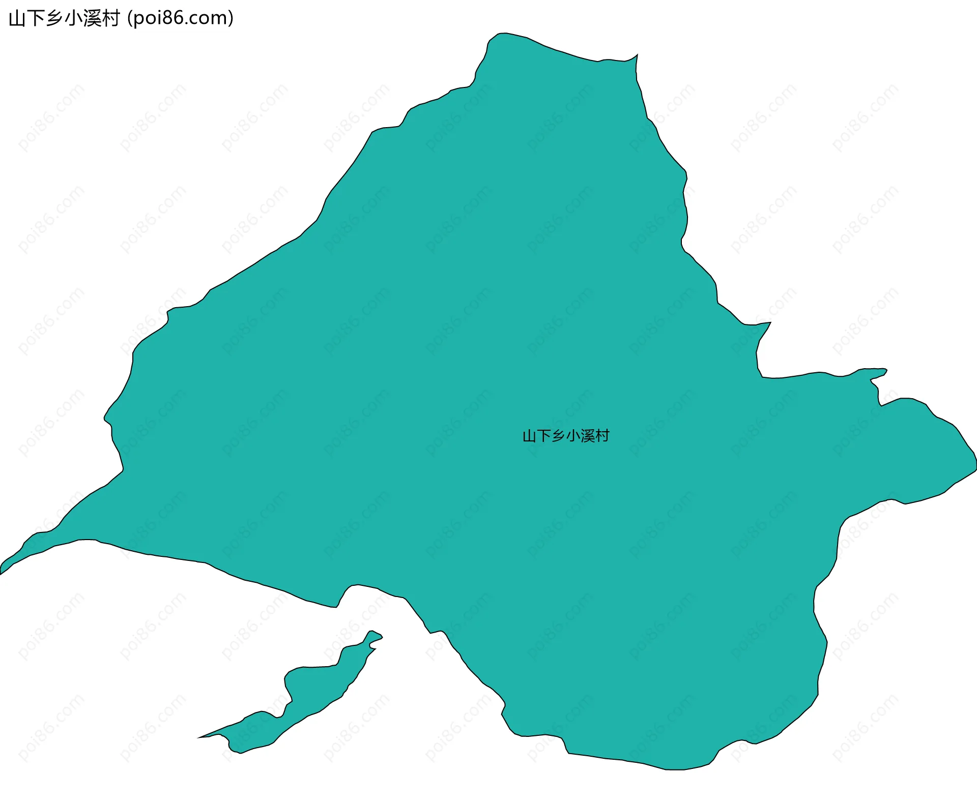 山下乡小溪村边界地图