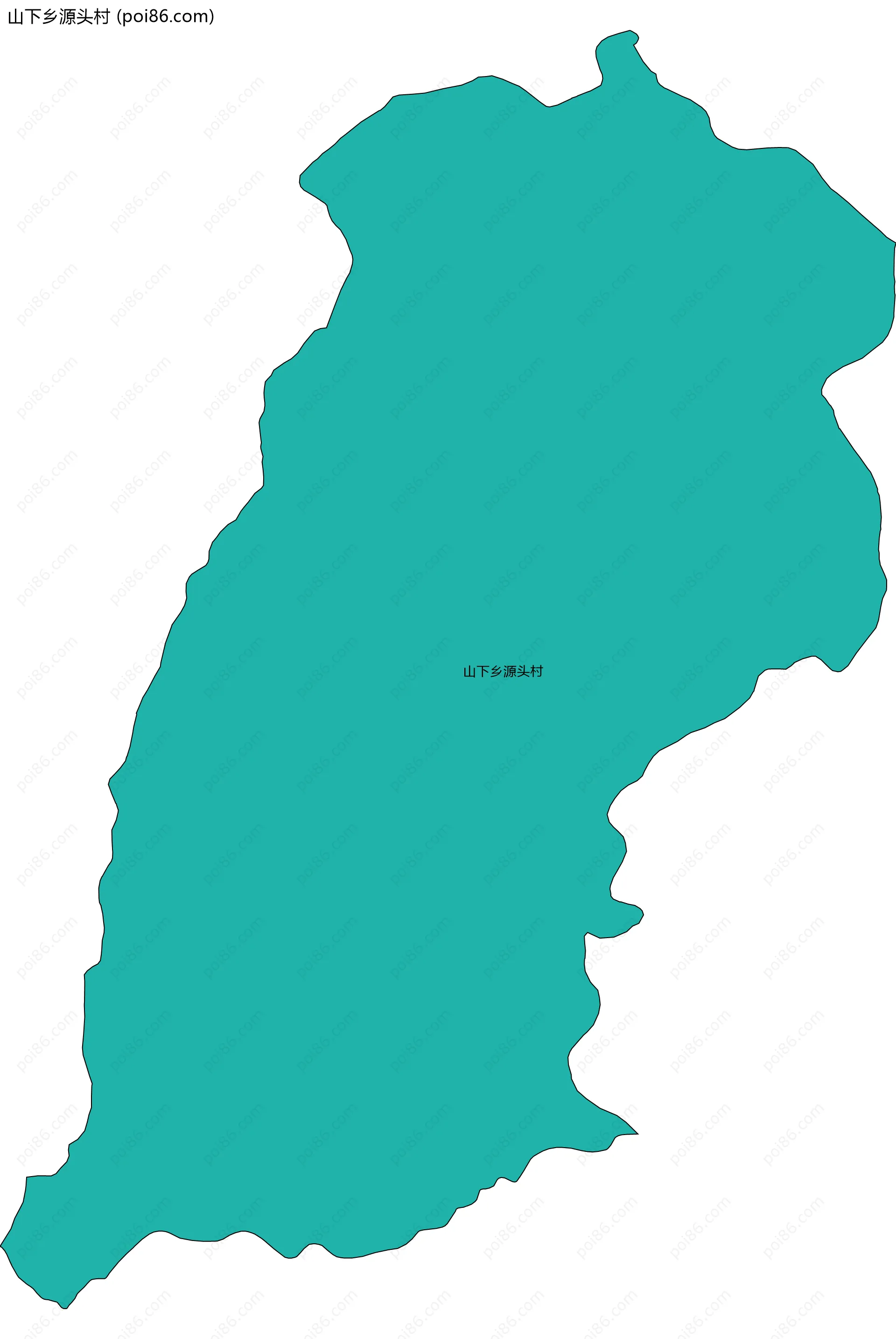 山下乡源头村边界地图