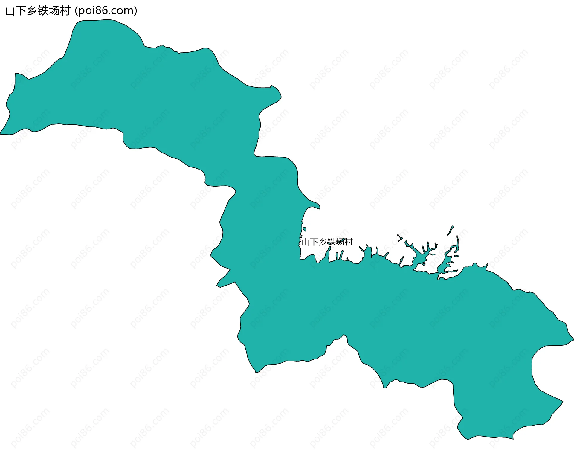 山下乡铁场村边界地图