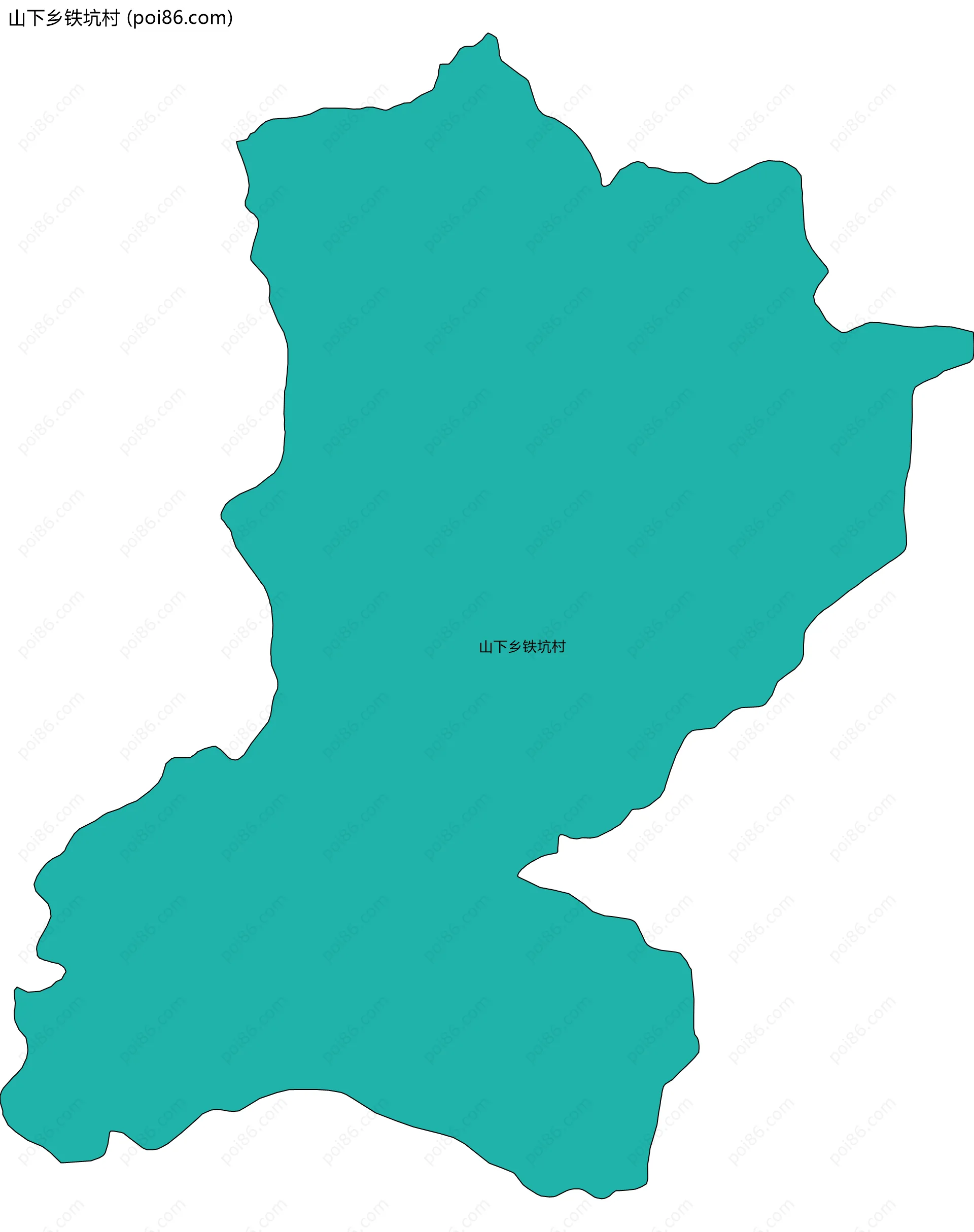 山下乡铁坑村边界地图