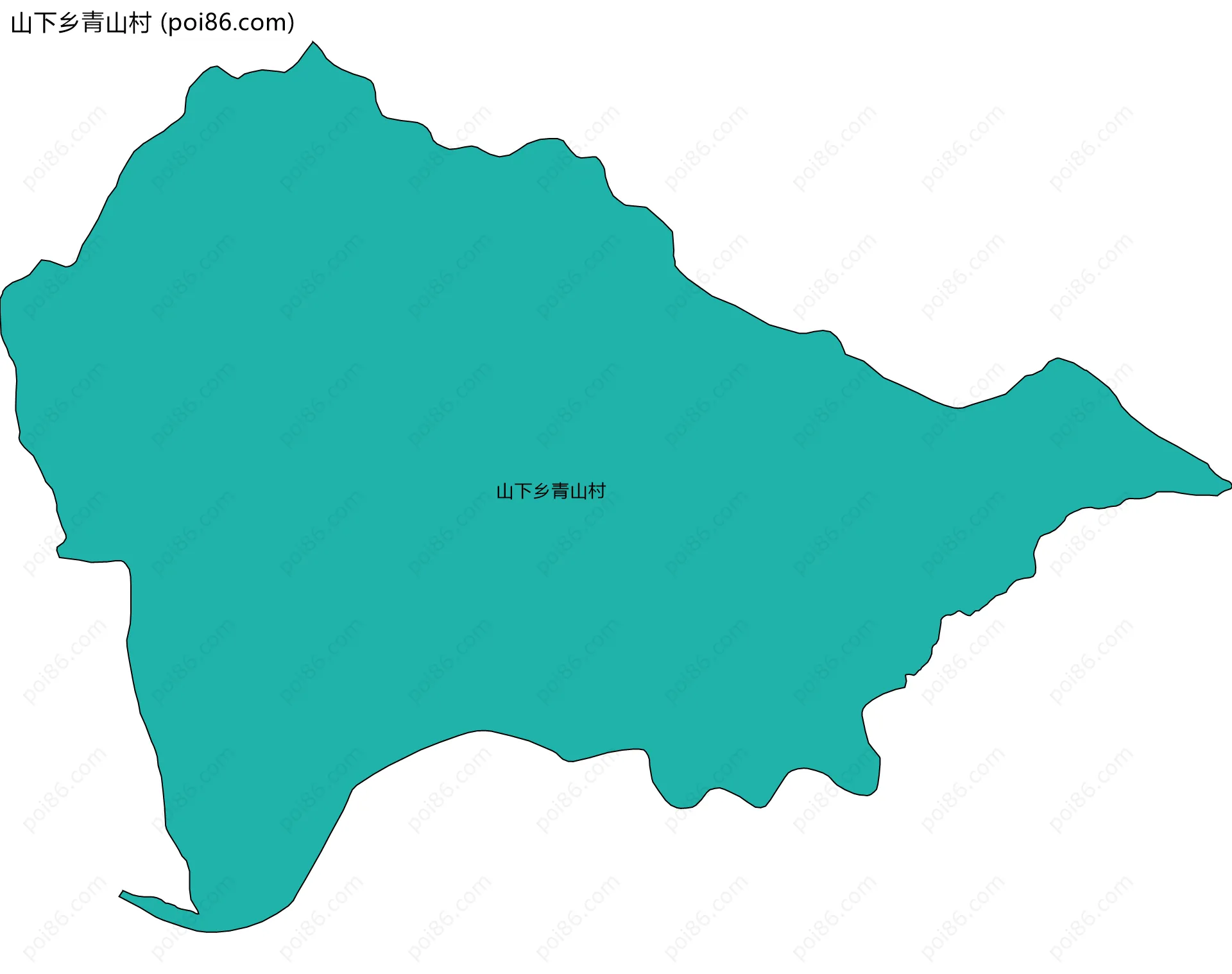 山下乡青山村边界地图