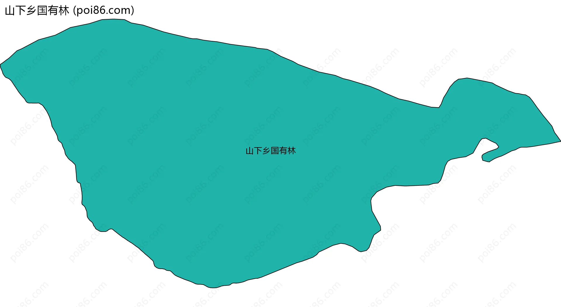 山下乡国有林边界地图