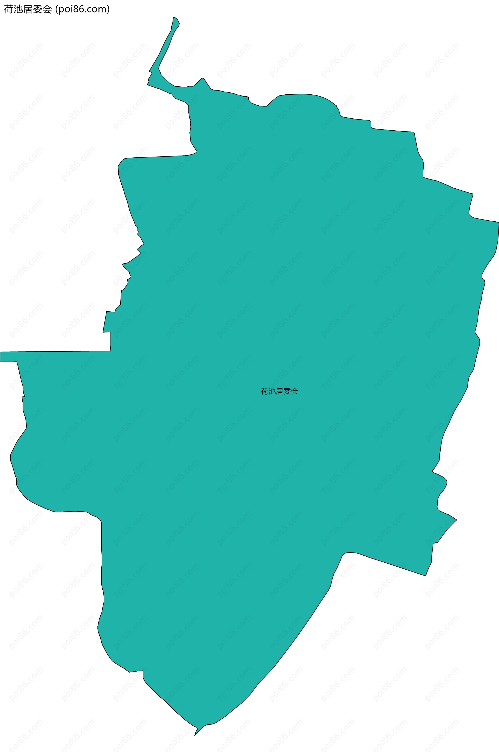 荷池居委会边界地图