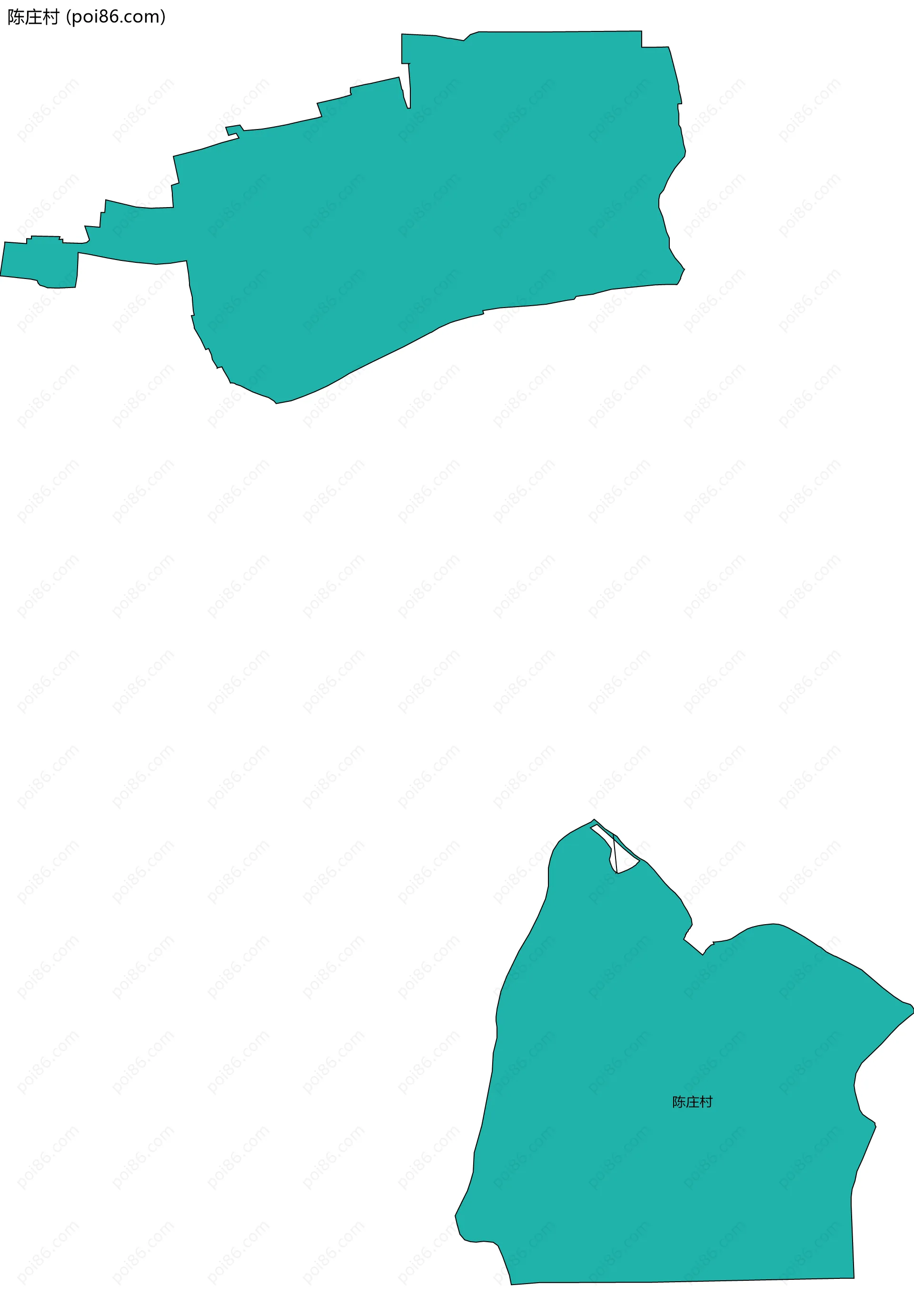 陈庄村边界地图