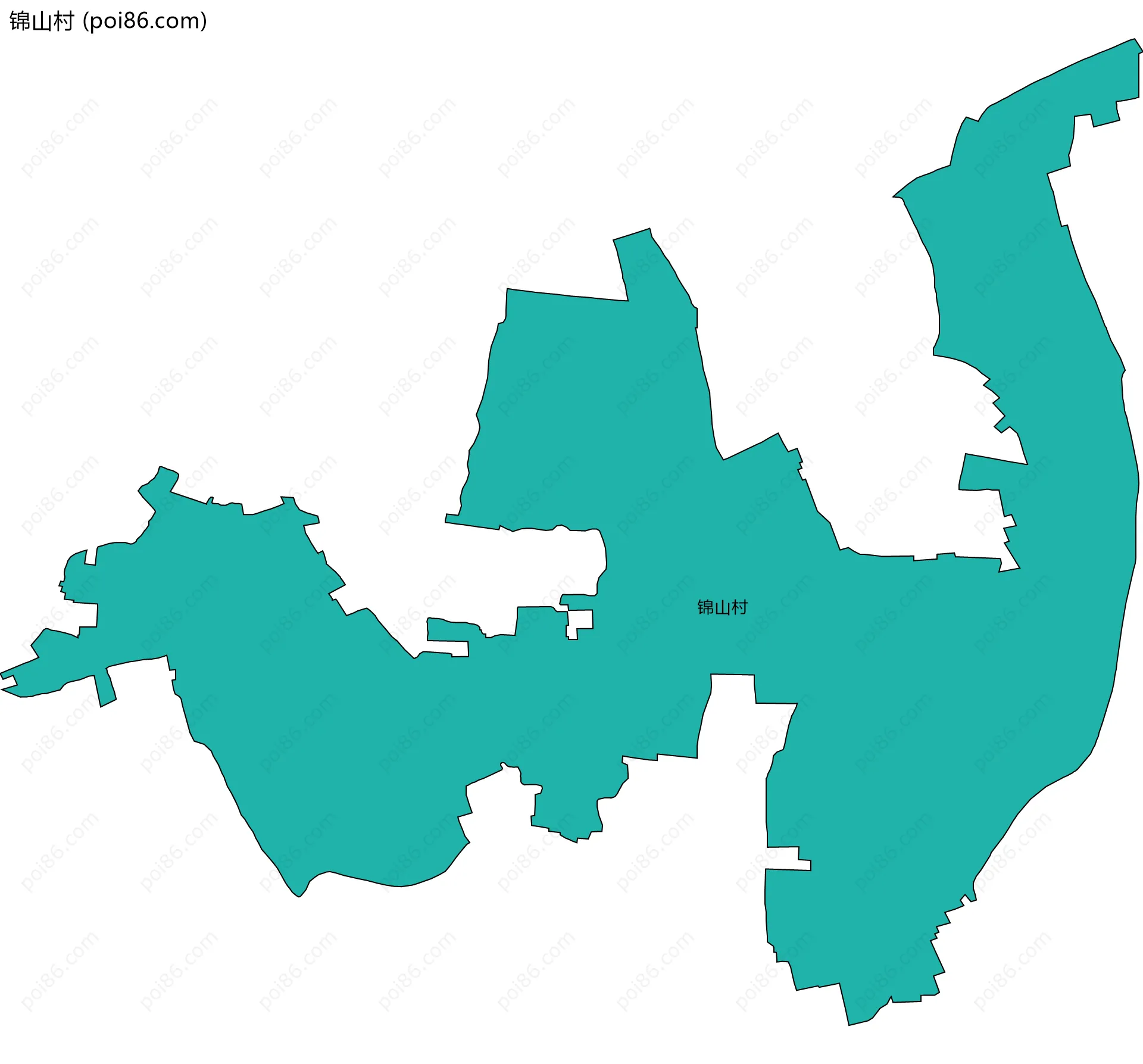 锦山村边界地图