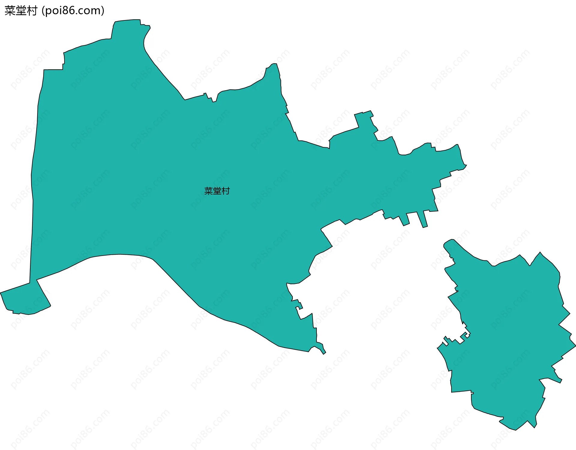 菜堂村边界地图