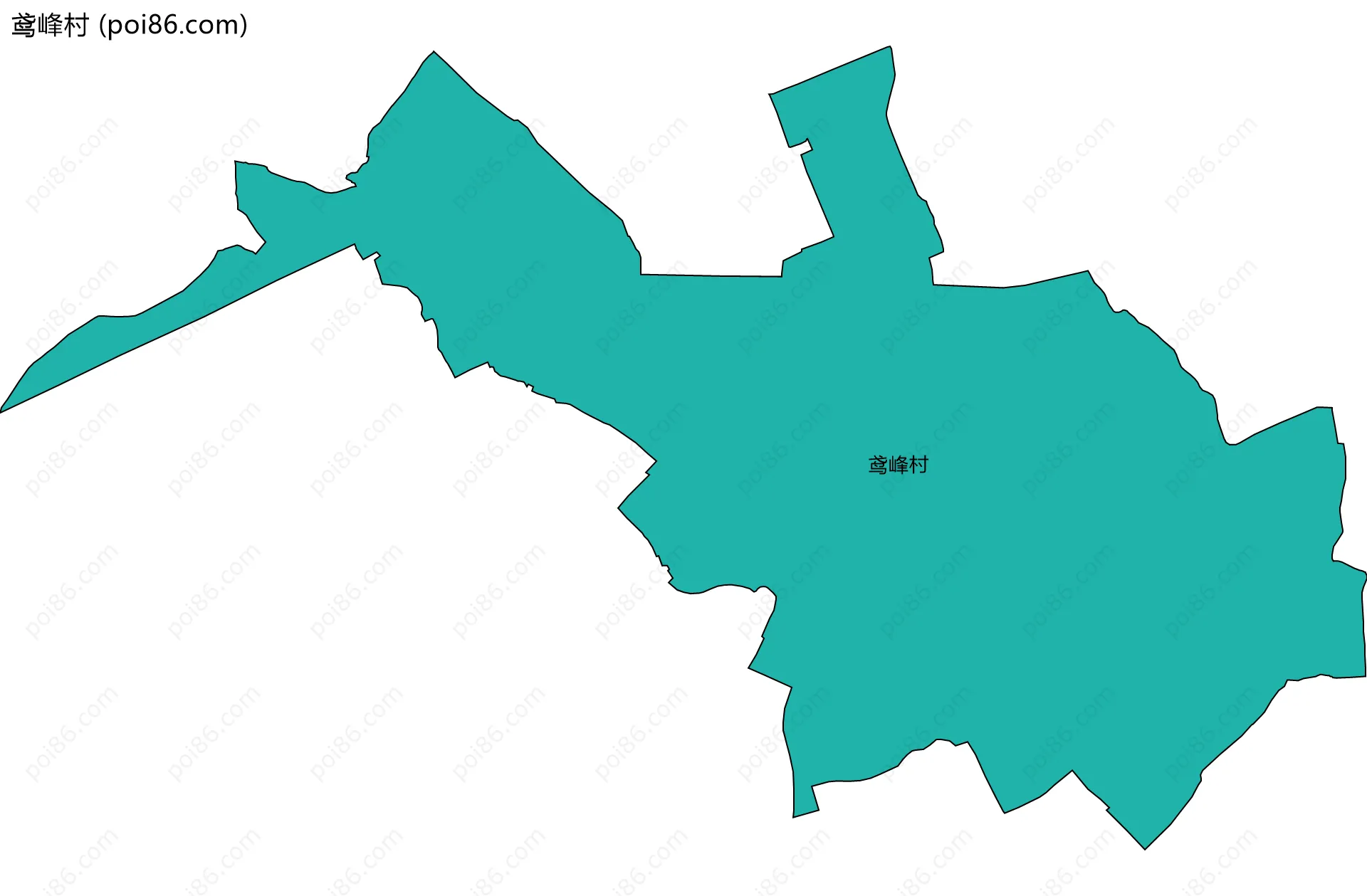 鸢峰村边界地图