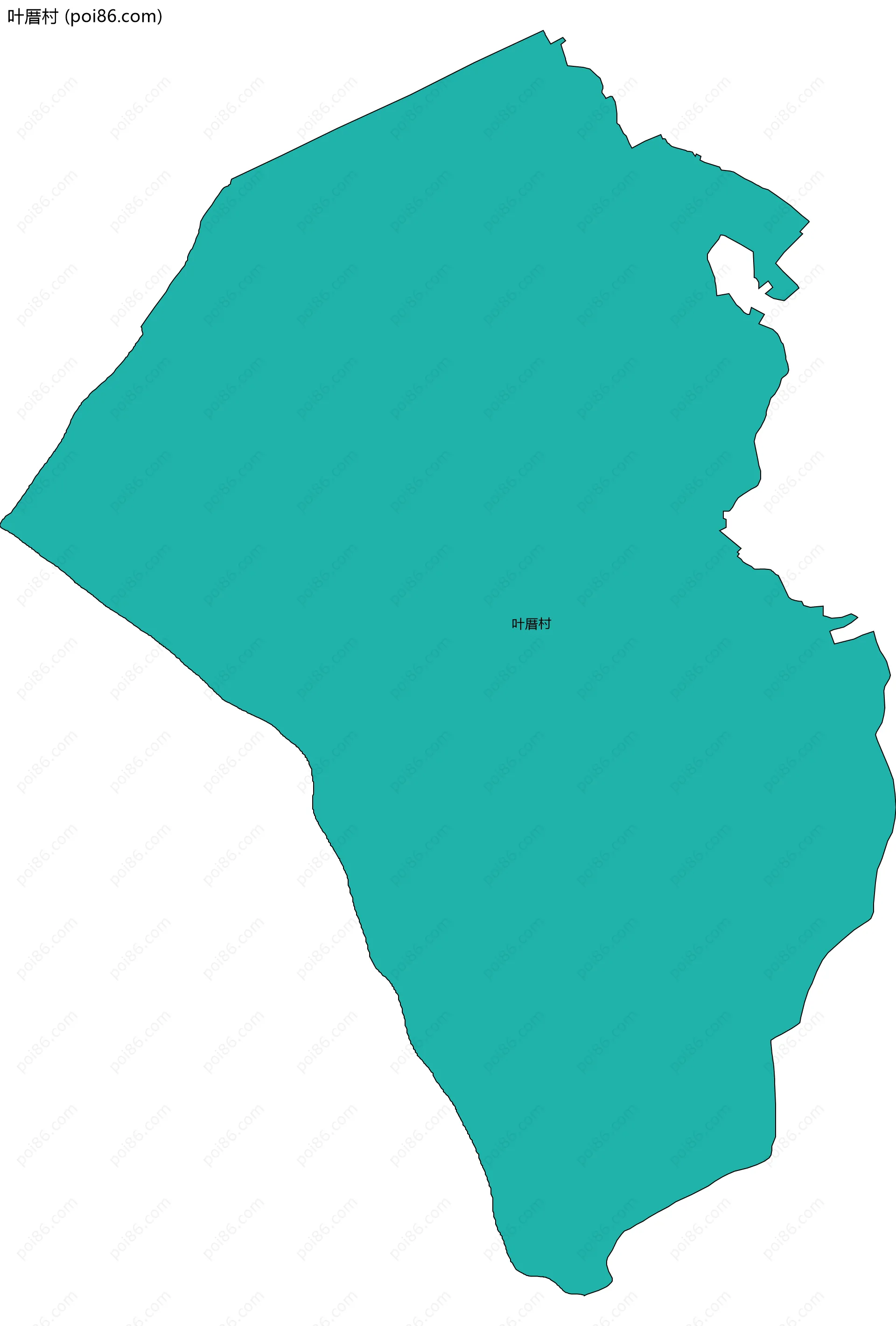 叶厝村边界地图