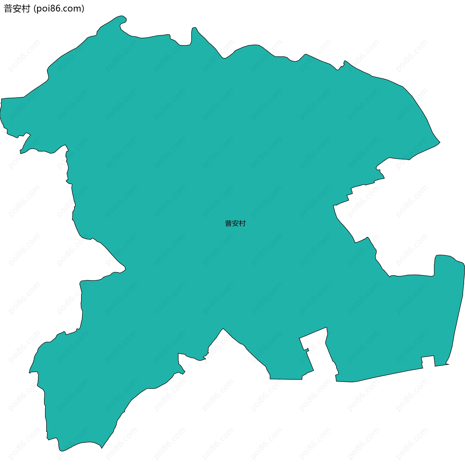 普安村边界地图