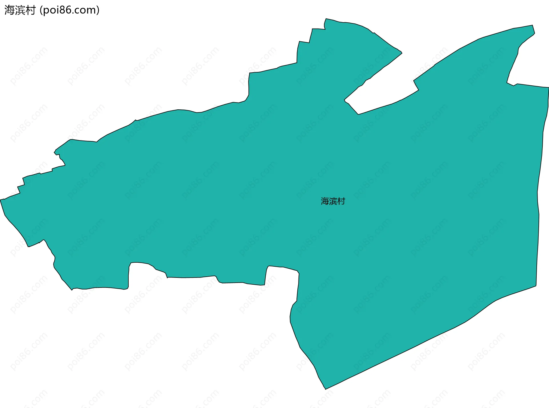 海滨村边界地图