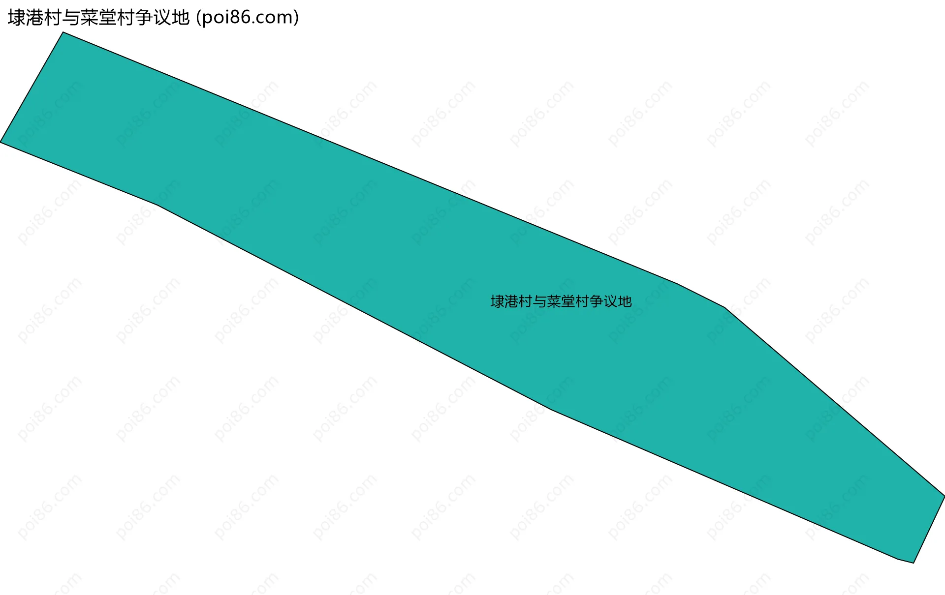 埭港村与菜堂村争议地边界地图