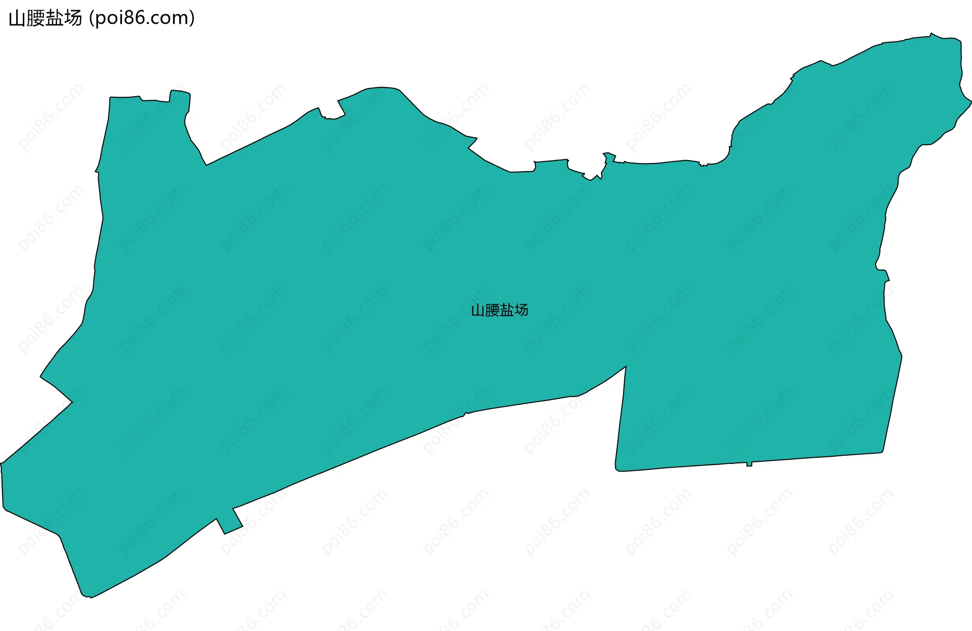 山腰盐场边界地图