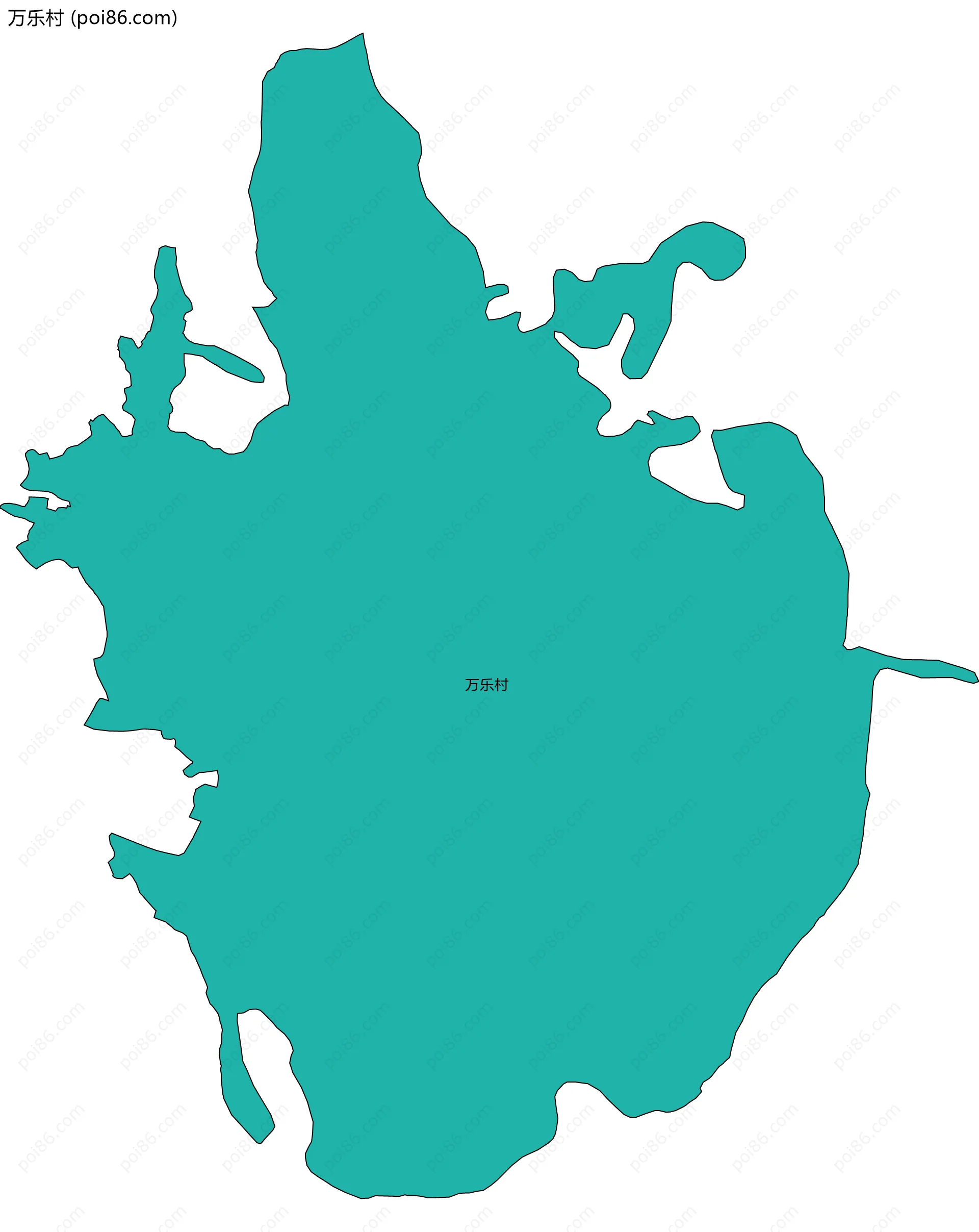 万乐村边界地图