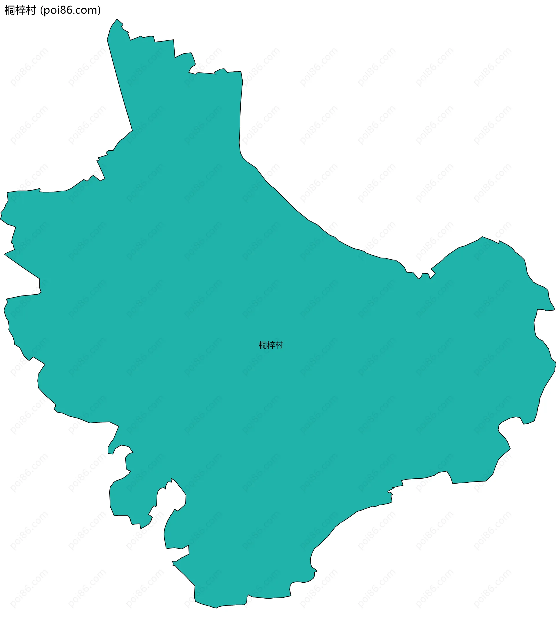 桐梓村边界地图