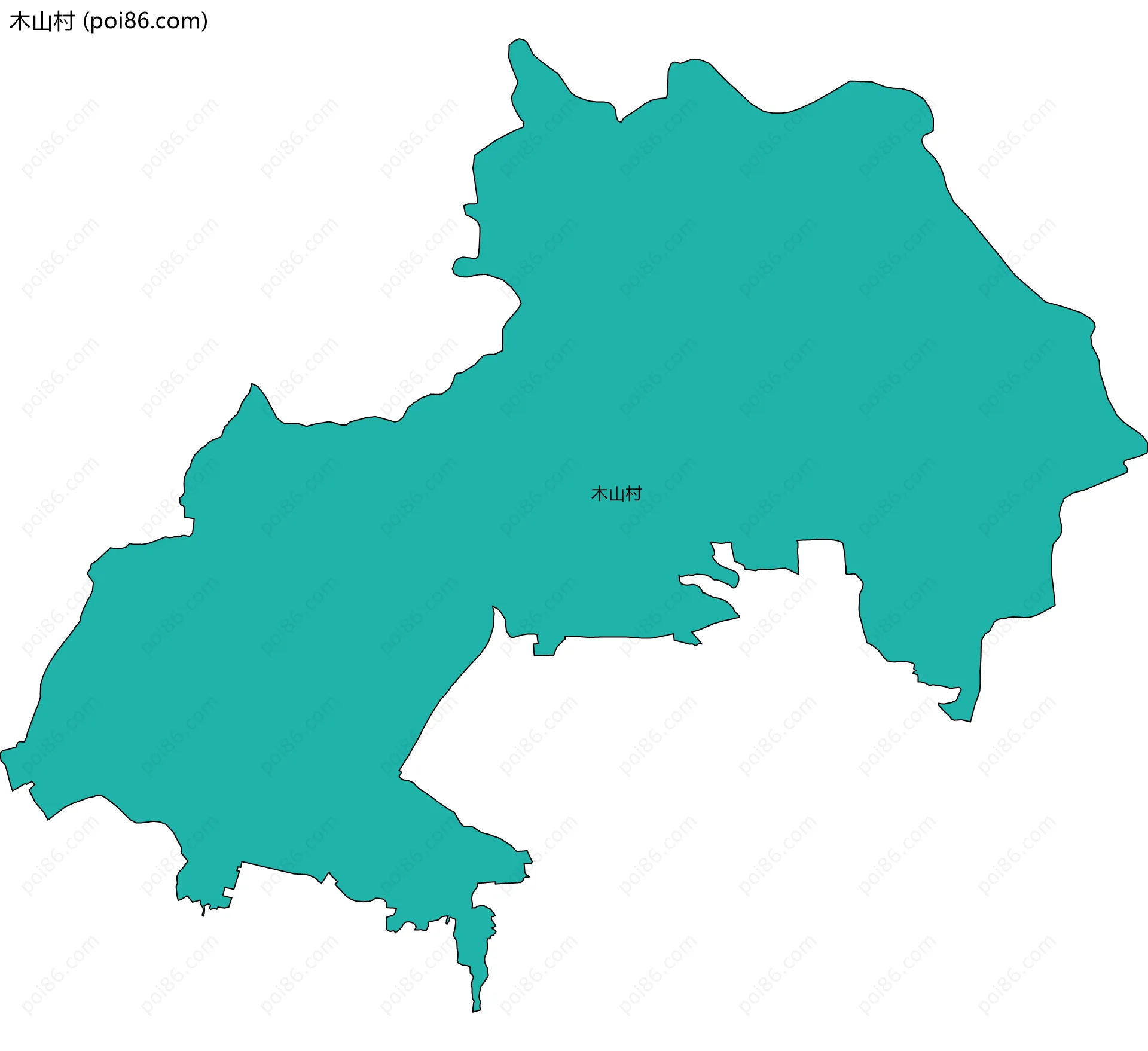 木山村边界地图