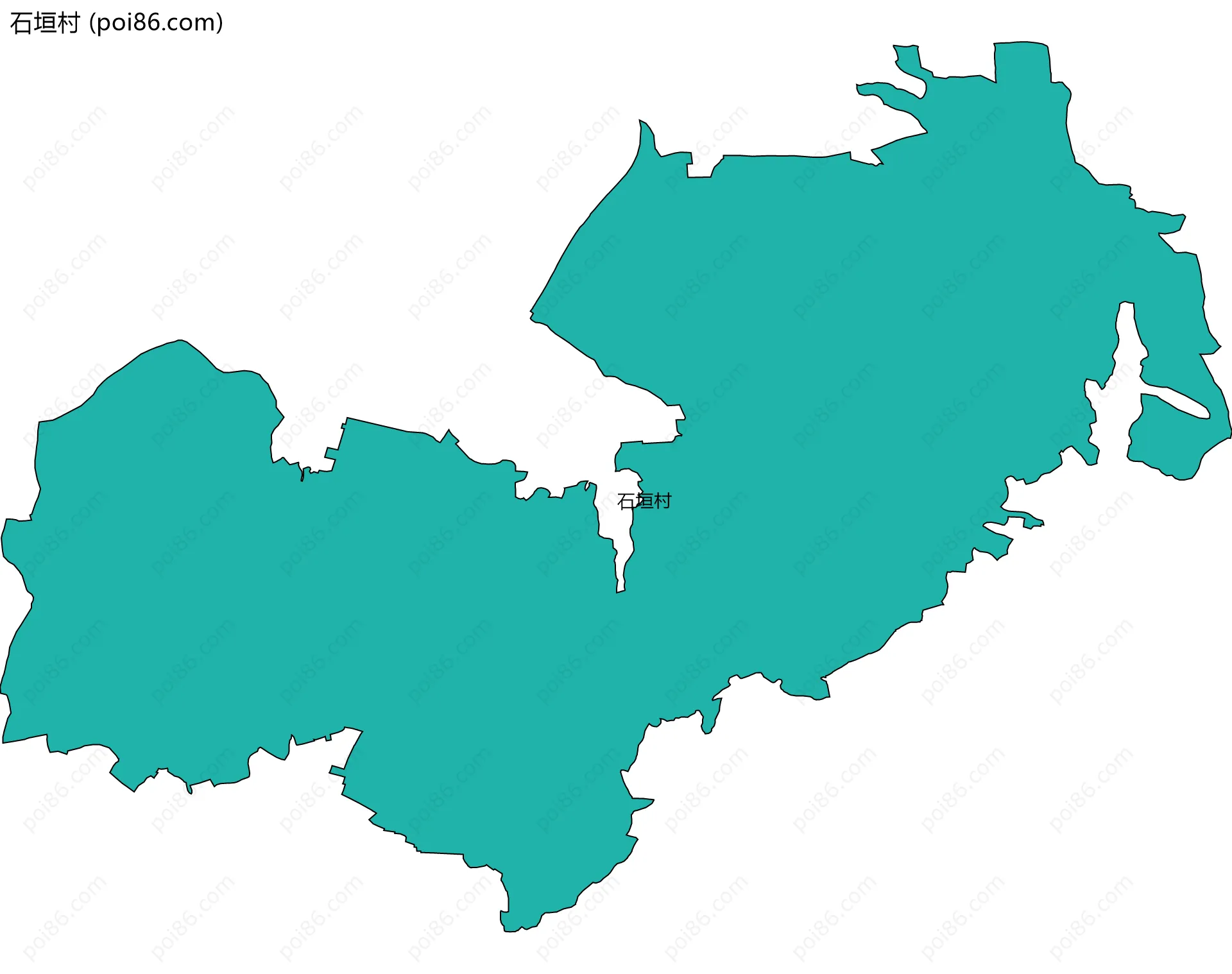 石垣村边界地图