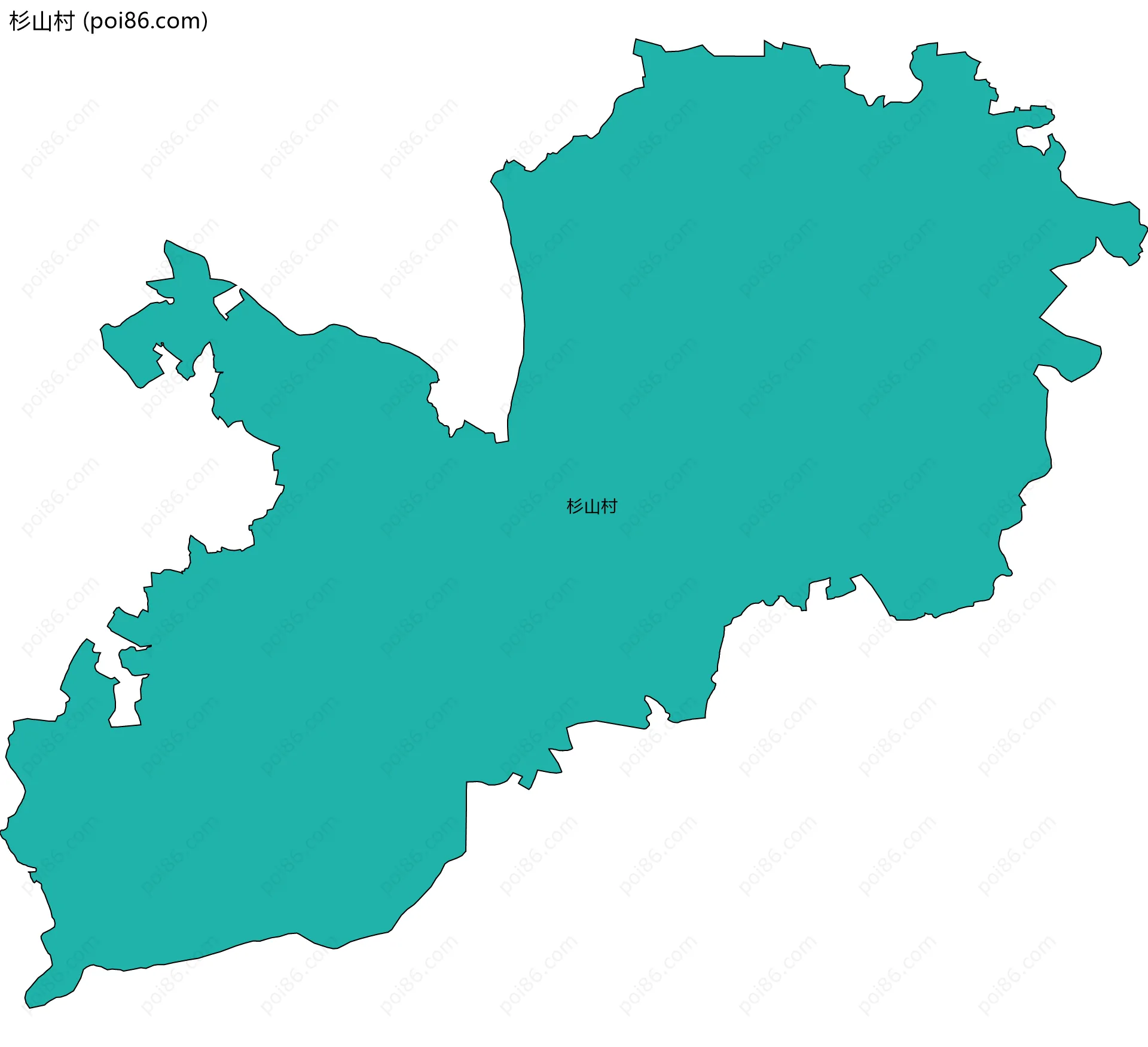 杉山村边界地图