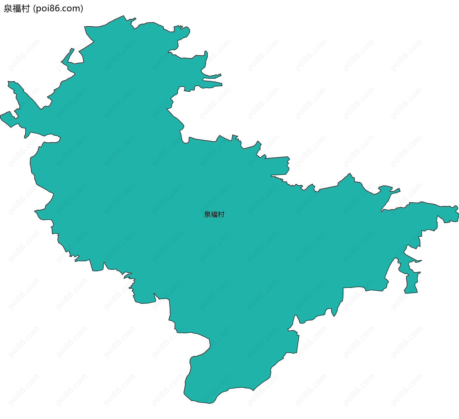 泉福村边界地图