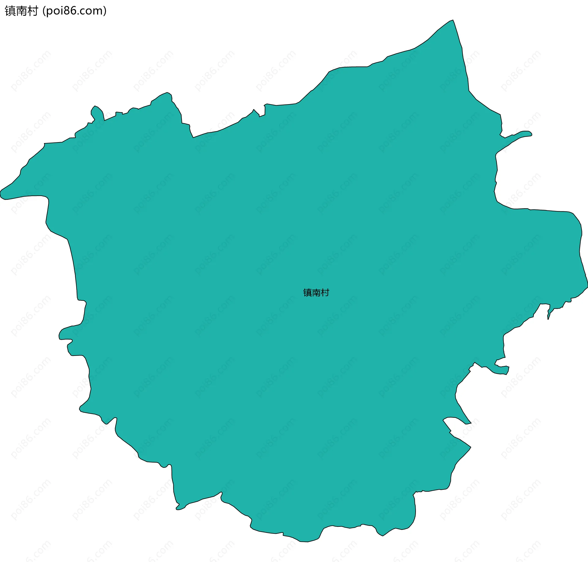 镇南村边界地图