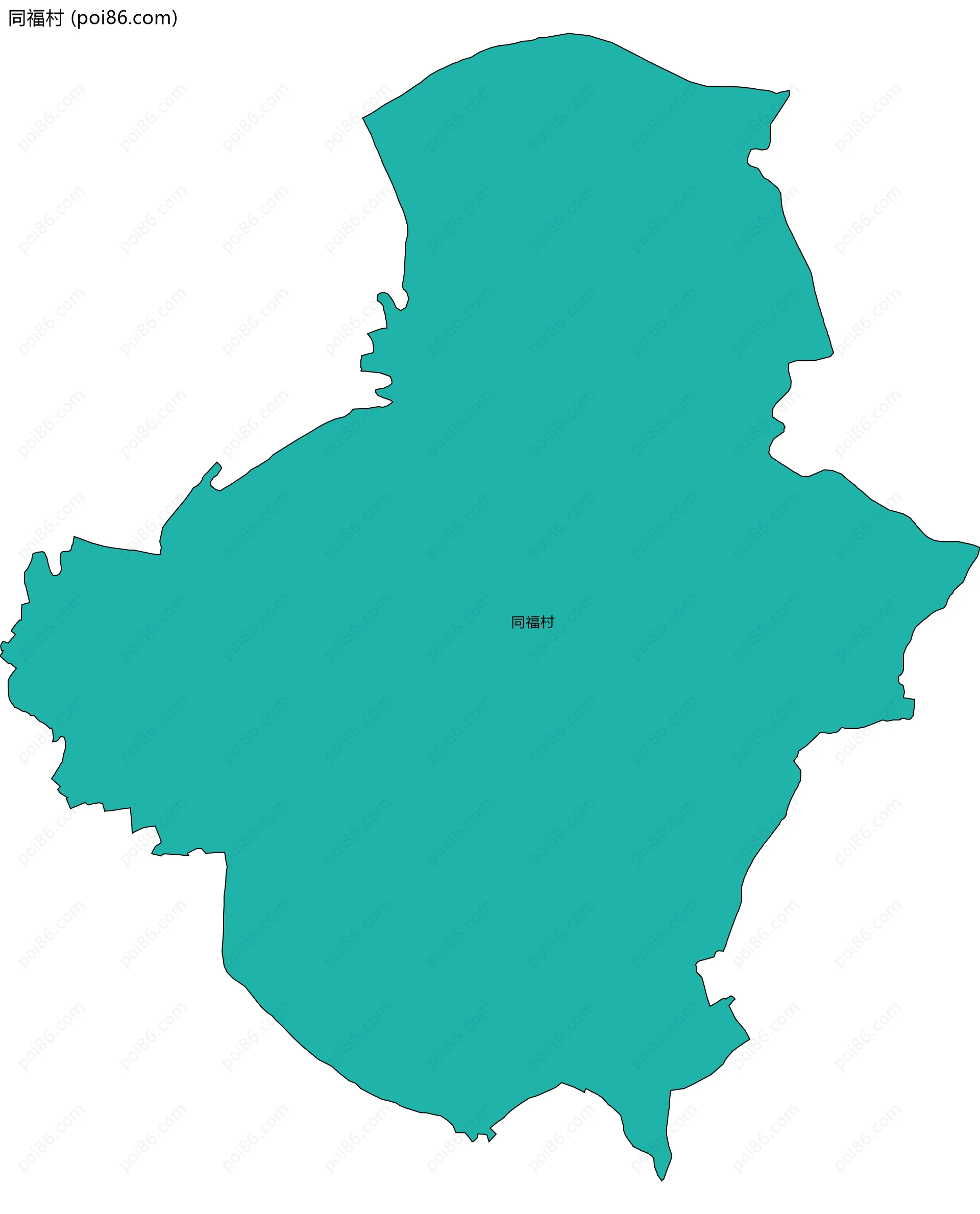 同福村边界地图