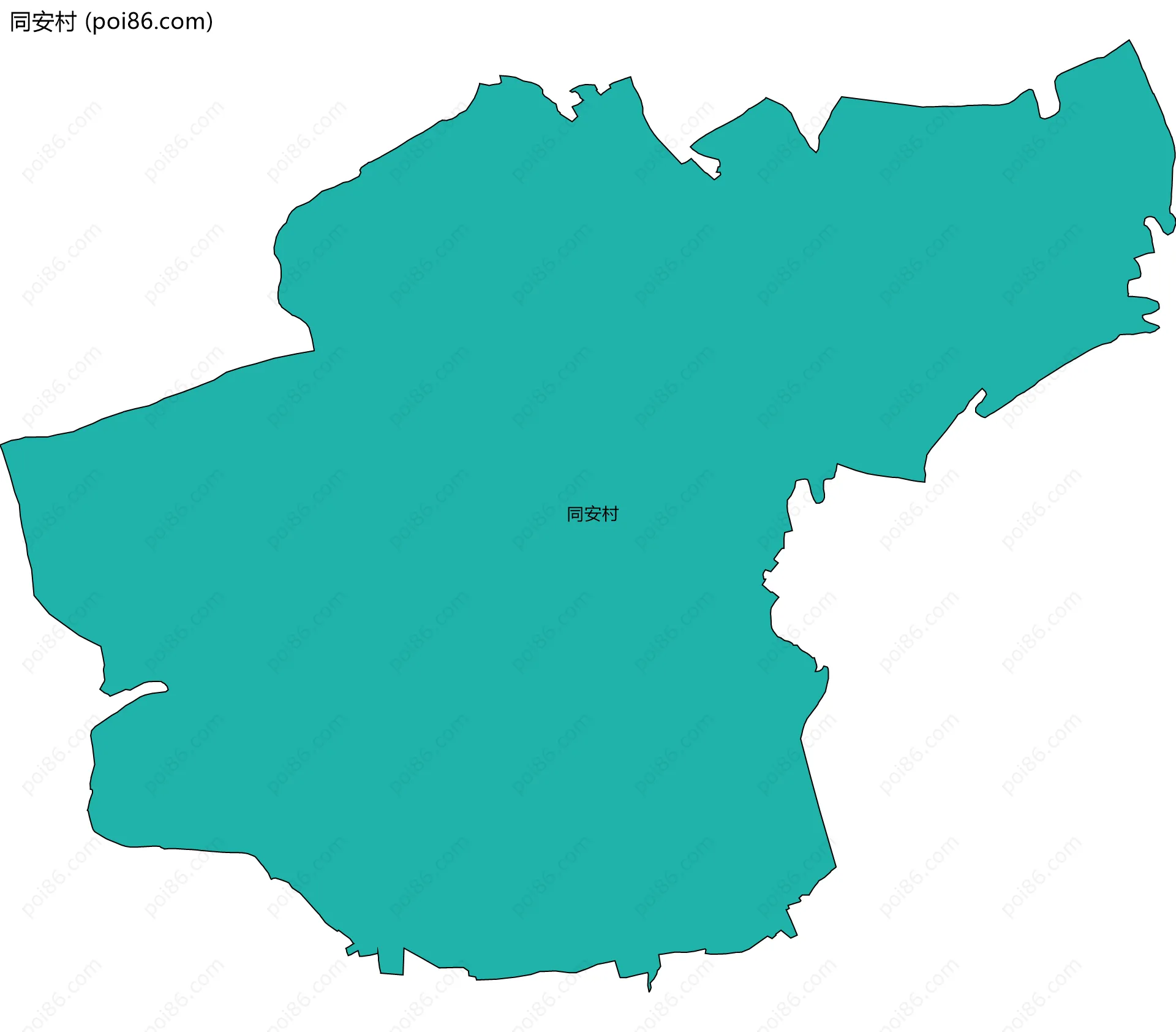 同安村边界地图