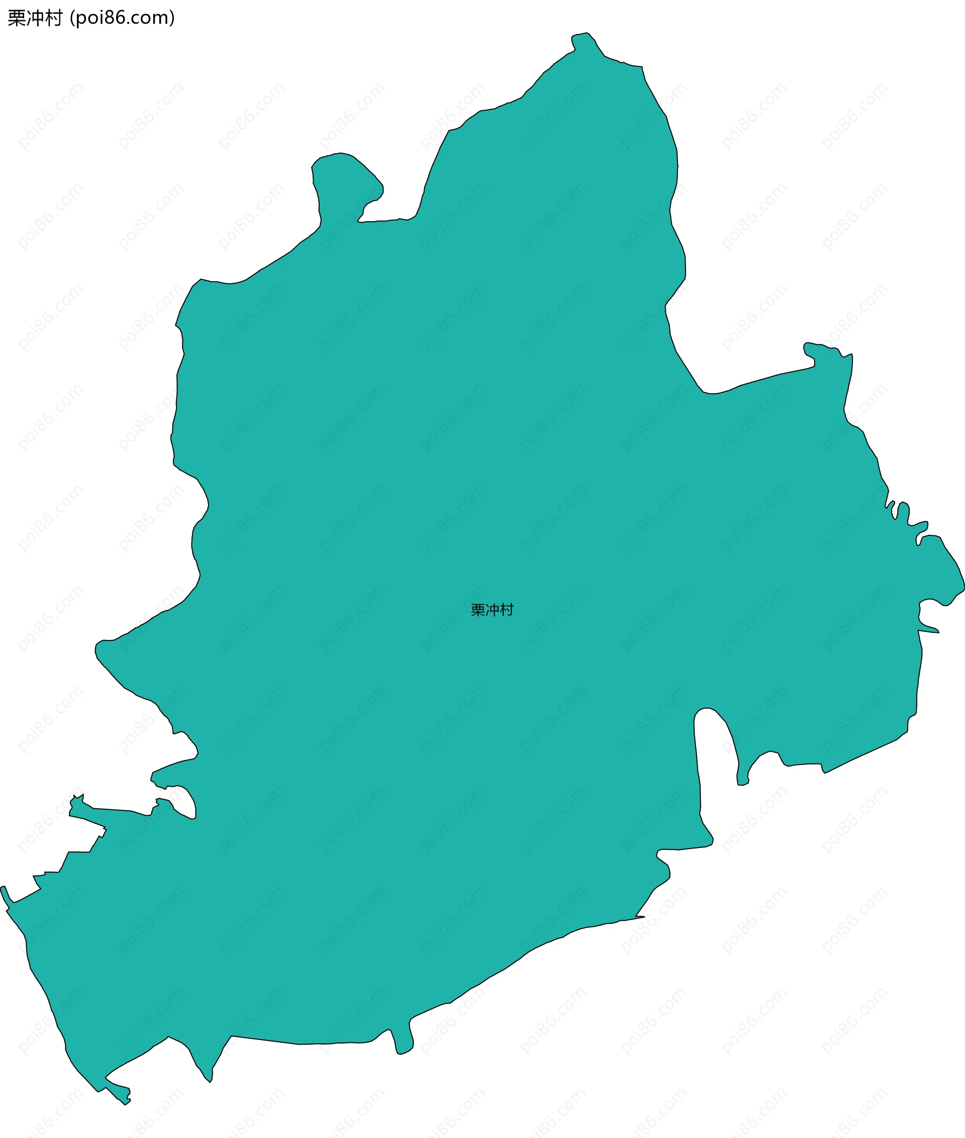 栗冲村边界地图