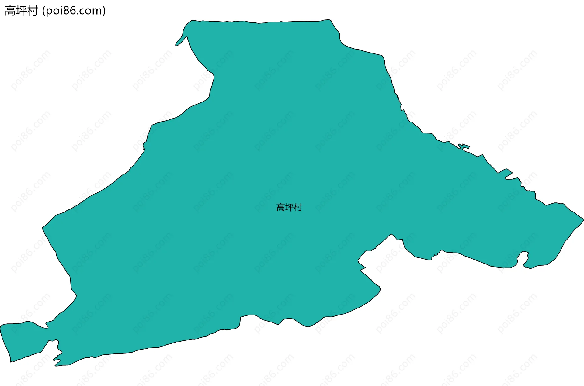 高坪村边界地图