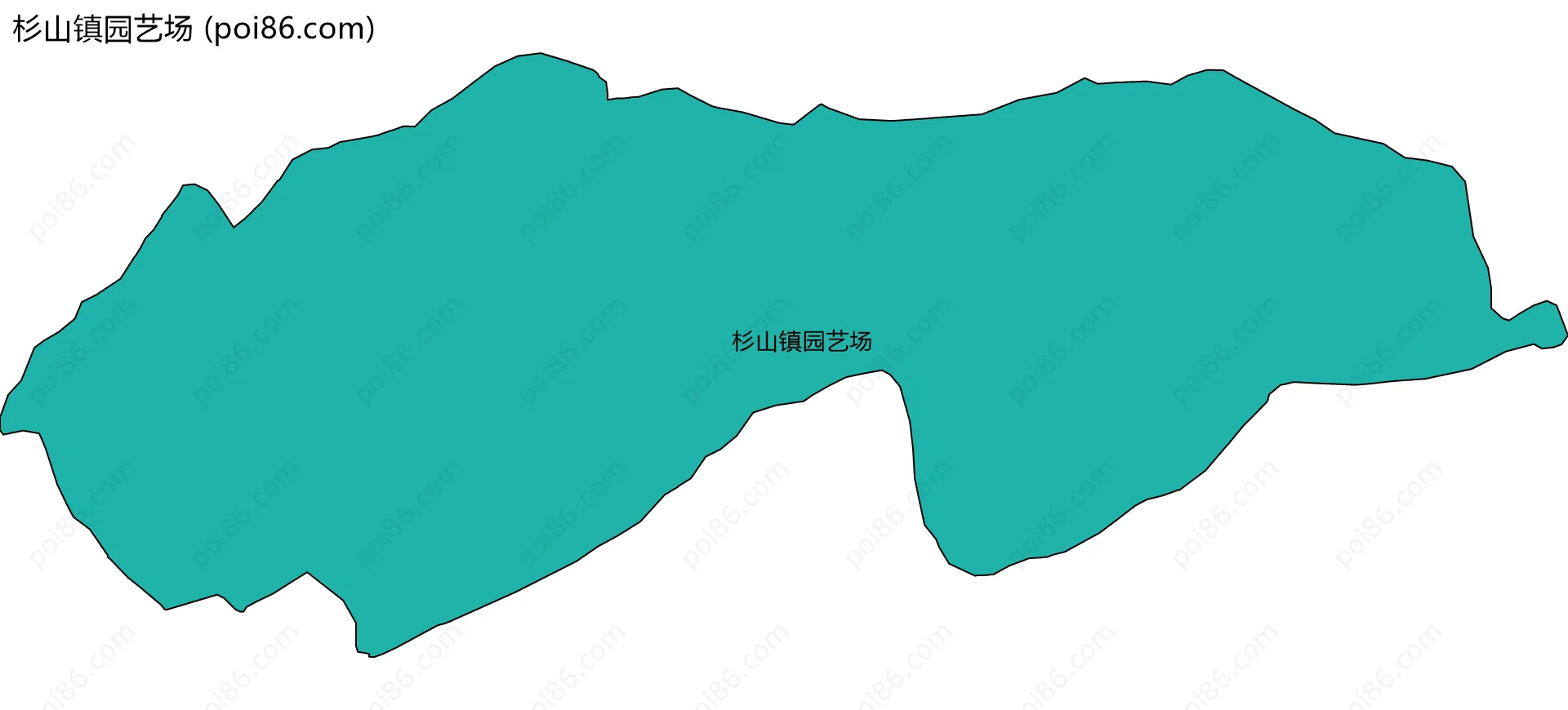 杉山镇园艺场边界地图