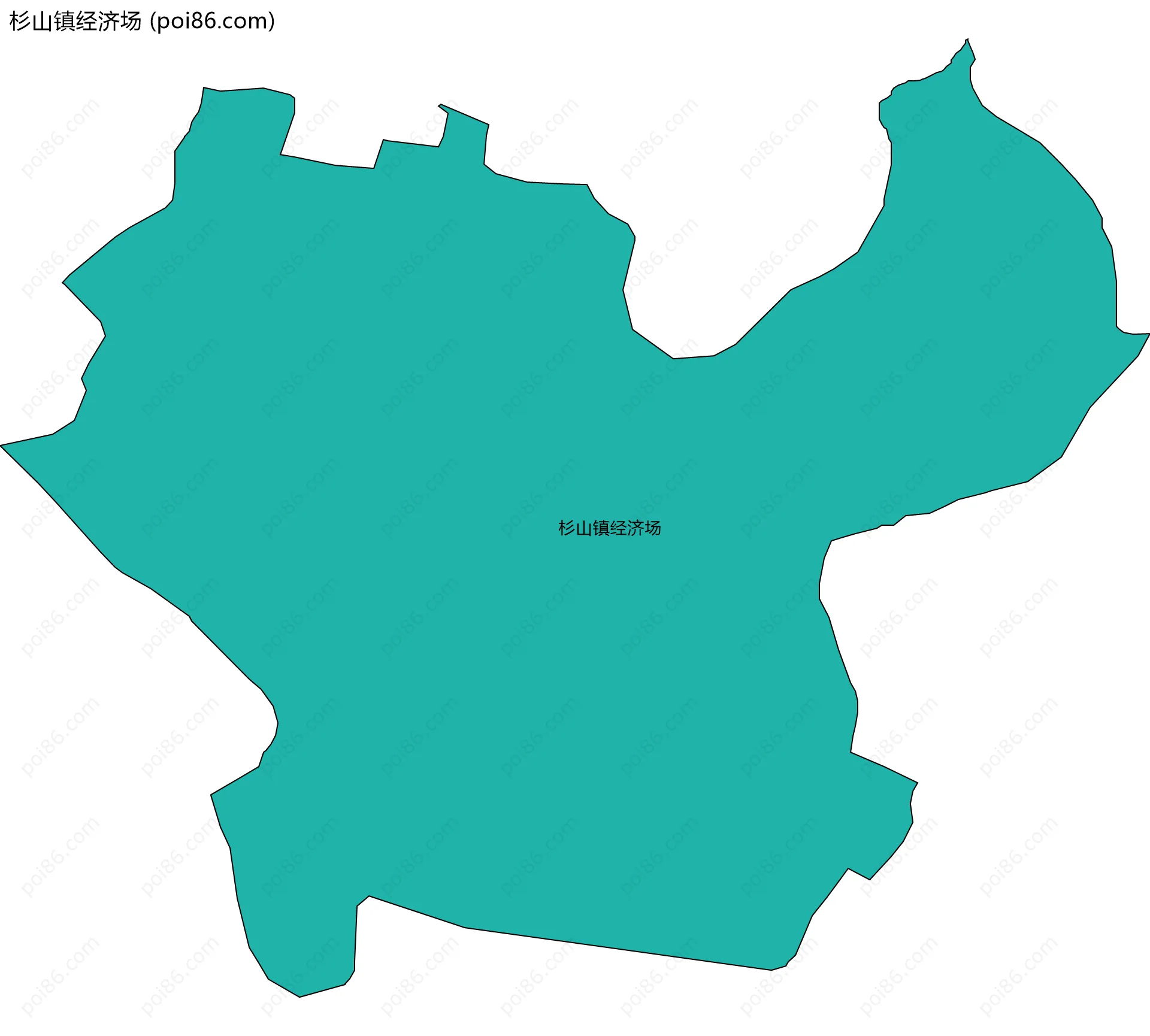 杉山镇经济场边界地图