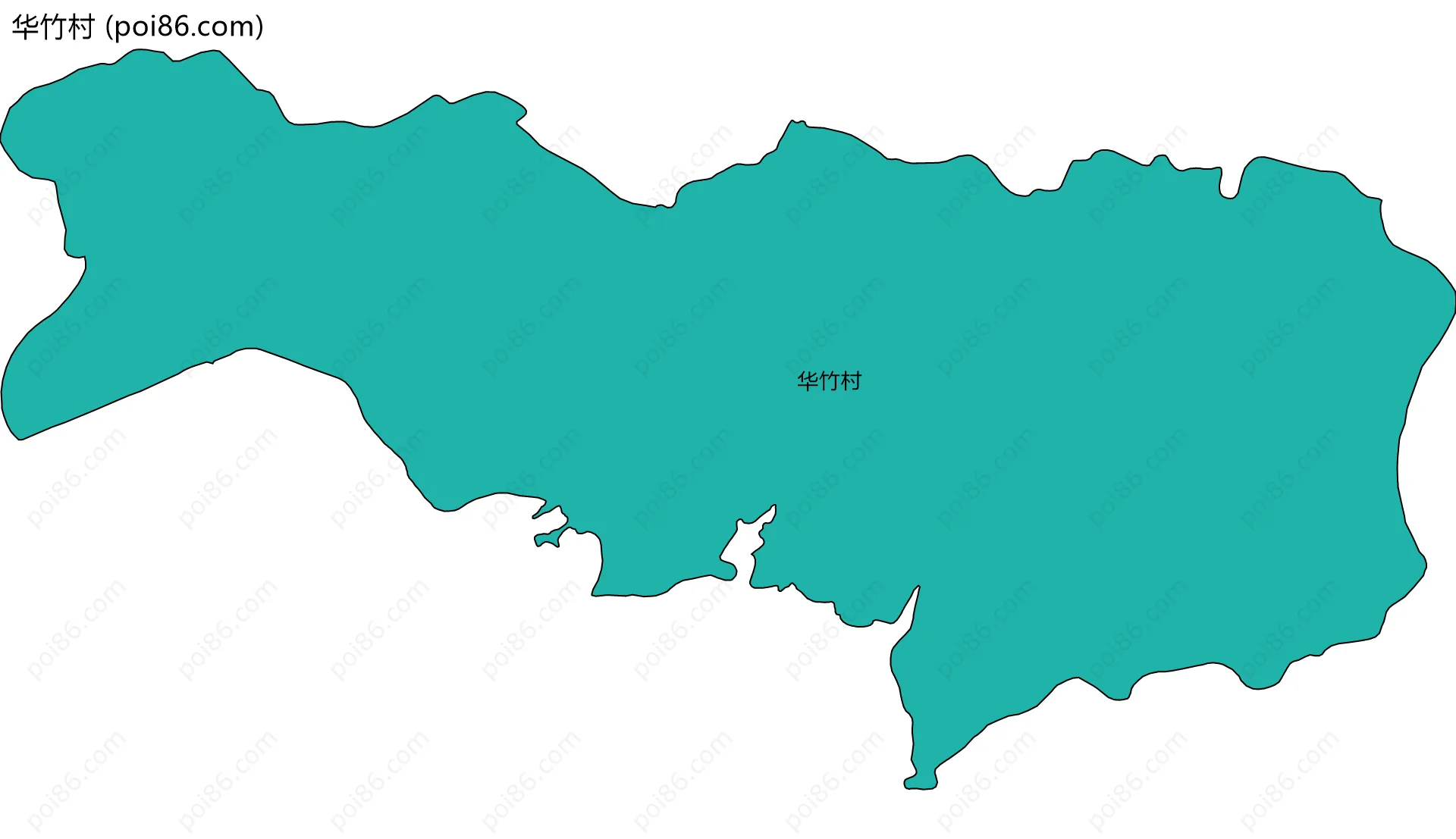 华竹村边界地图