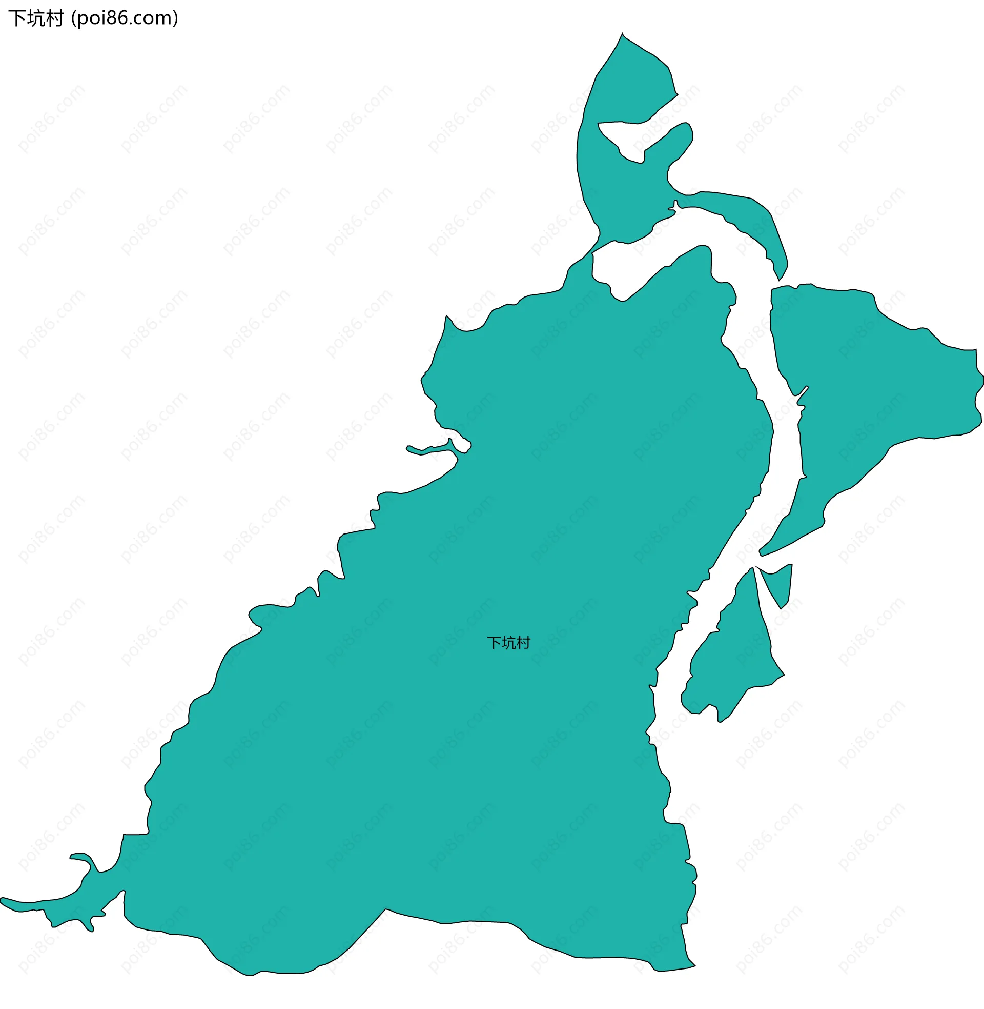 下坑村边界地图