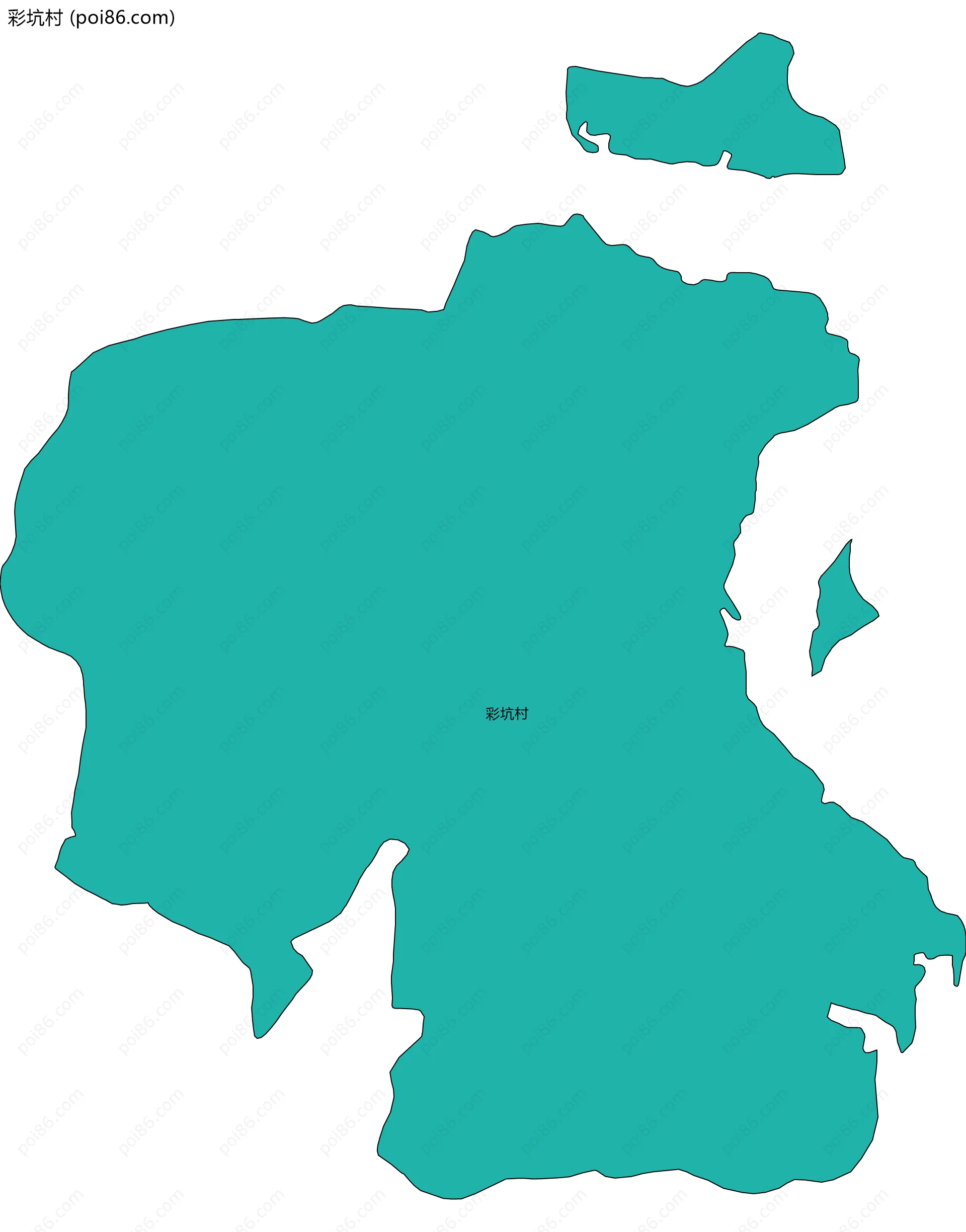 彩坑村边界地图