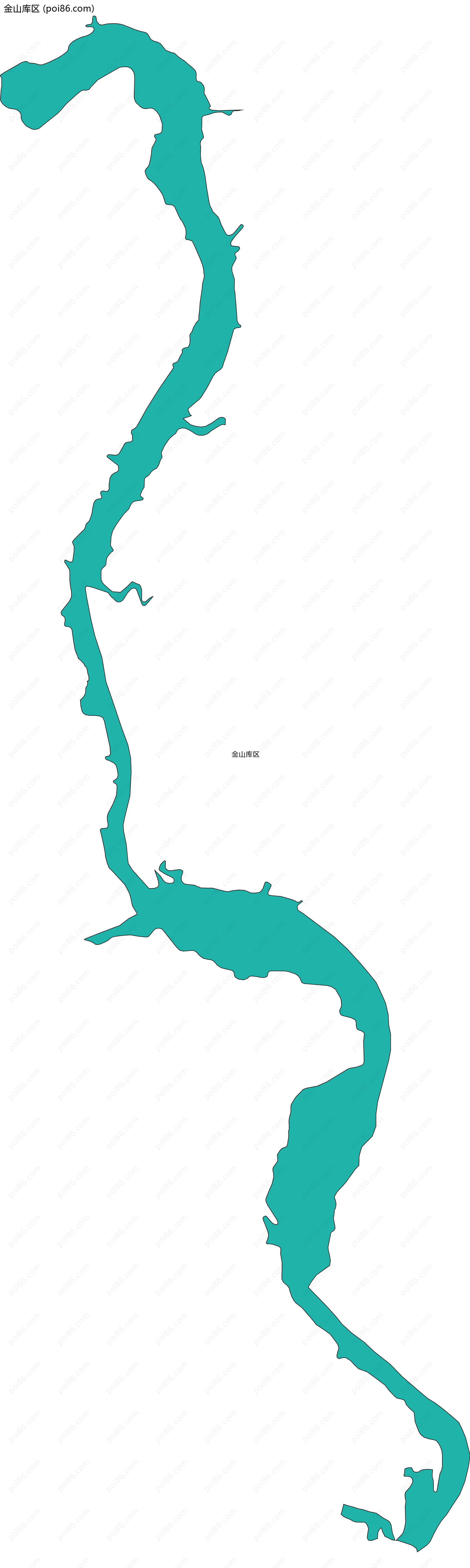 金山库区边界地图