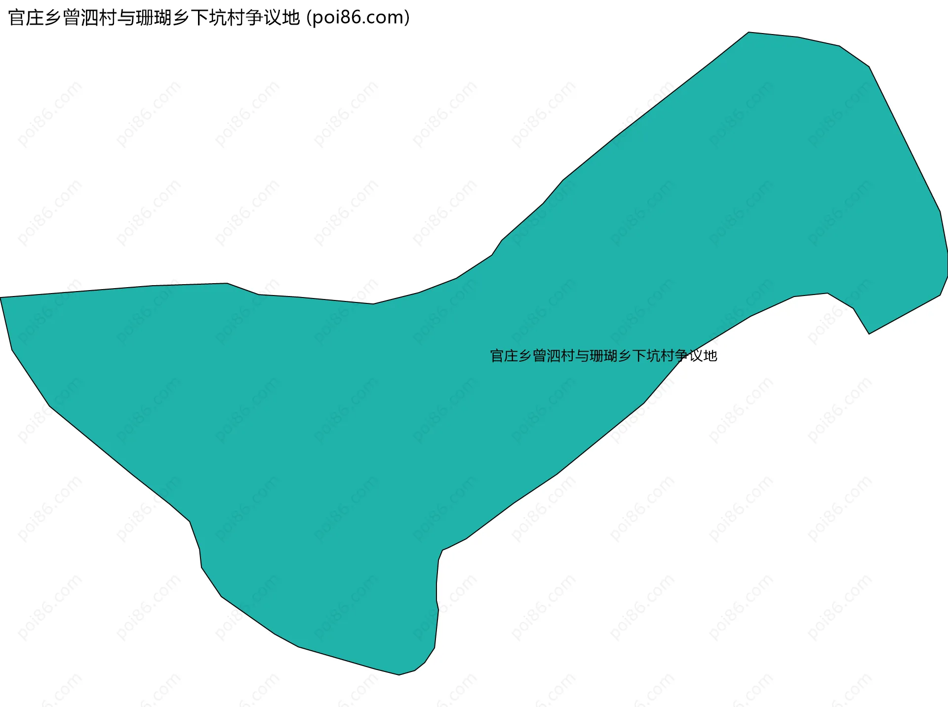 官庄乡曾泗村与珊瑚乡下坑村争议地边界地图