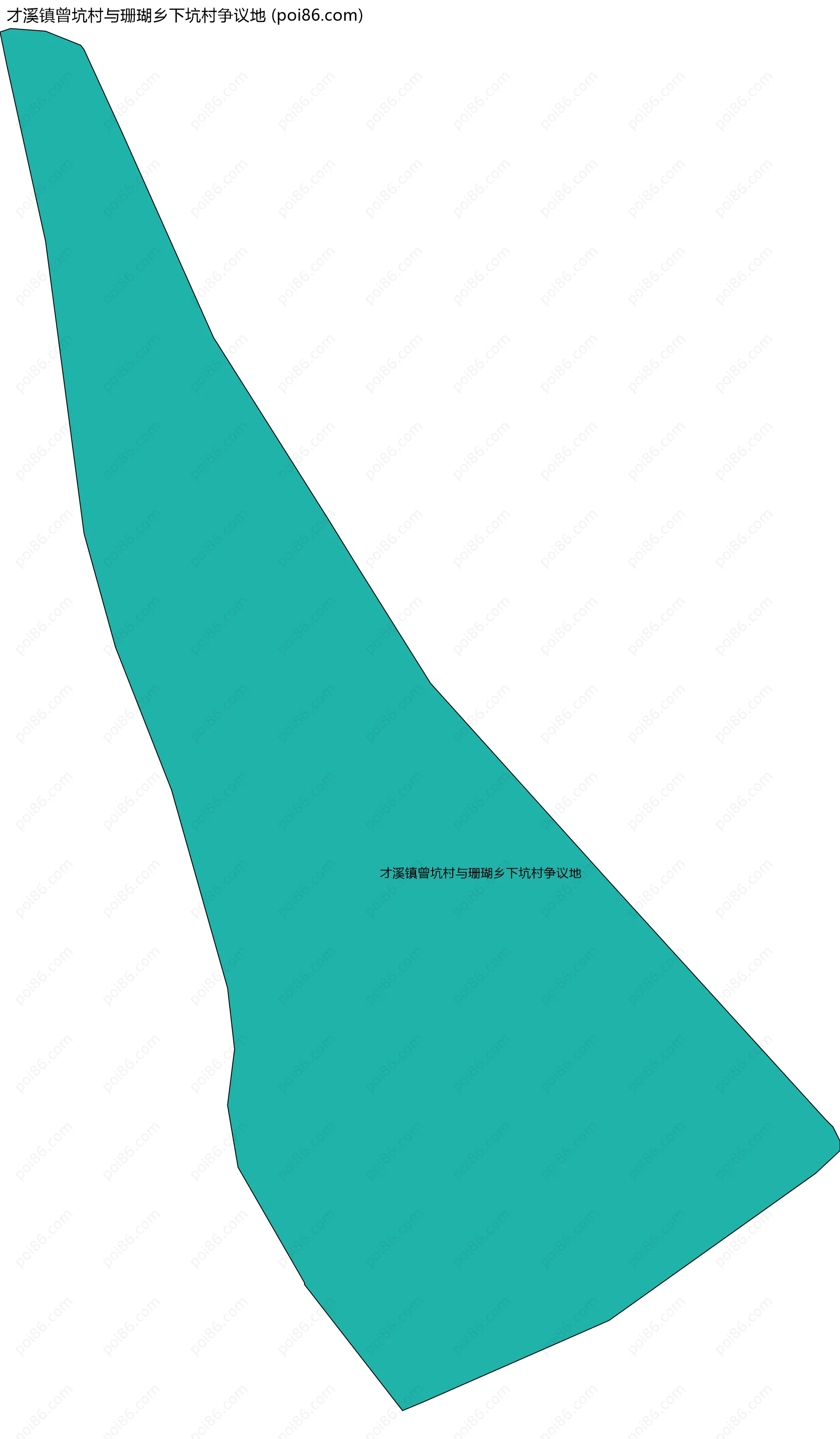 才溪镇曾坑村与珊瑚乡下坑村争议地边界地图