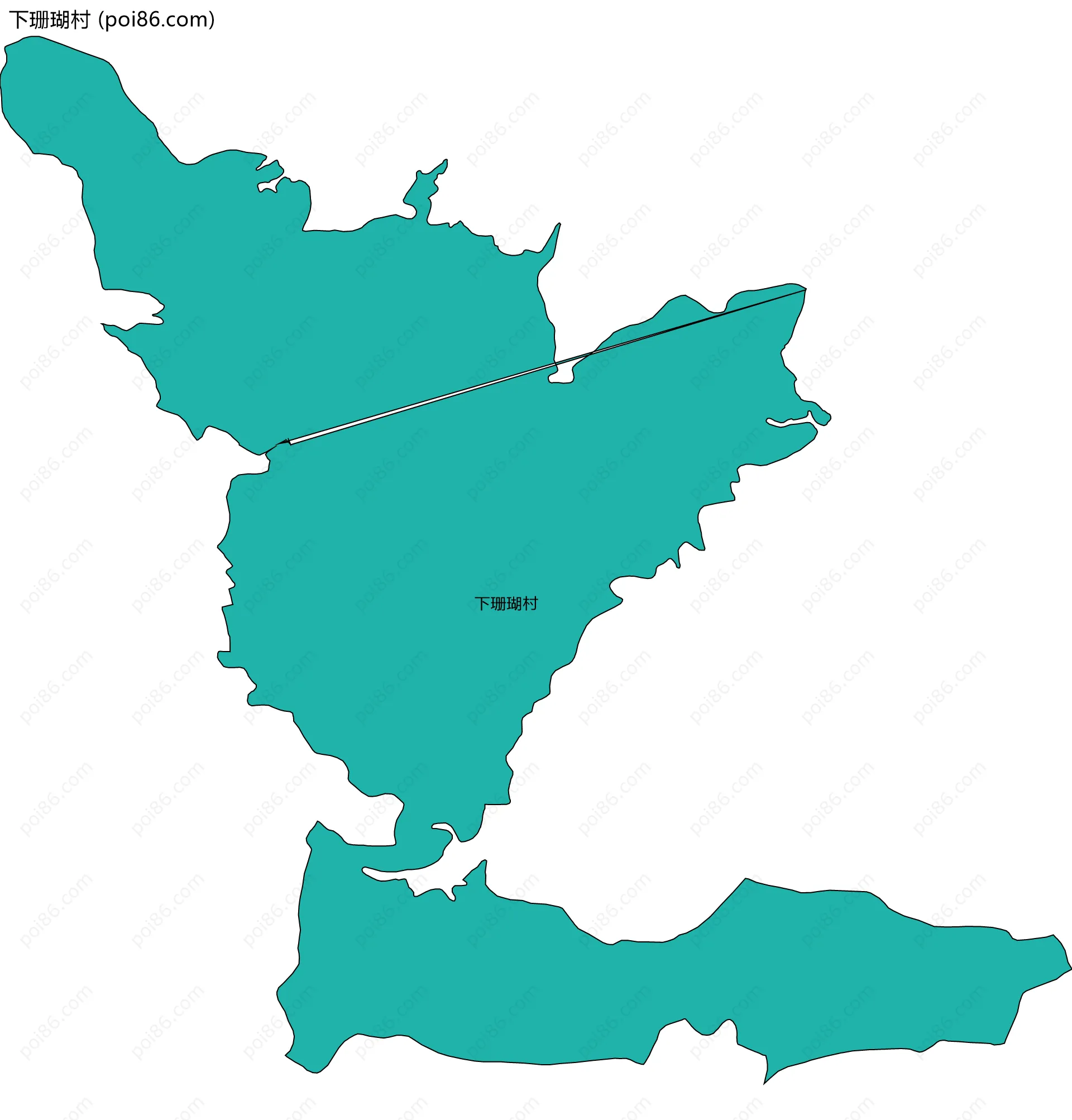 下珊瑚村边界地图