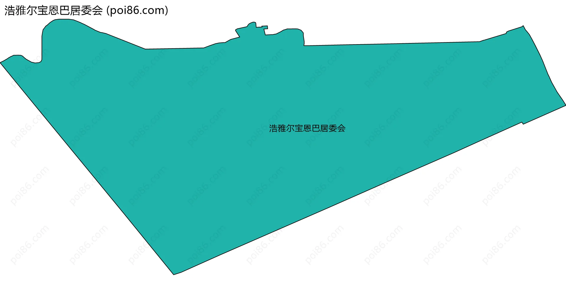 浩雅尔宝恩巴居委会边界地图