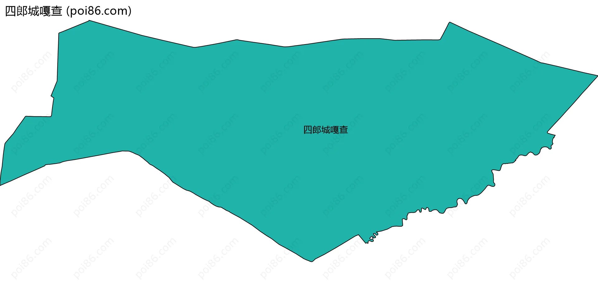 四郎城嘎查边界地图