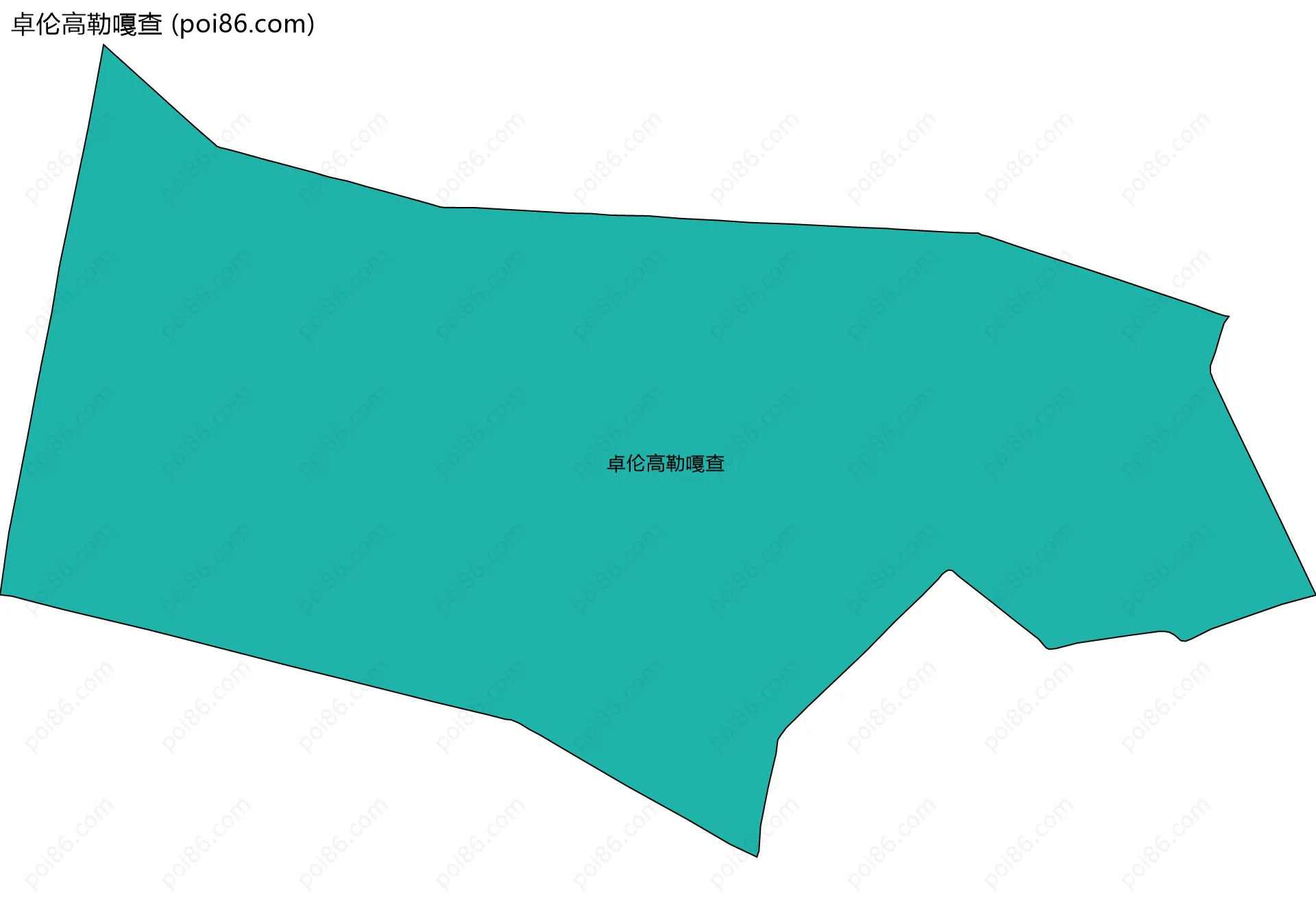 卓伦高勒嘎查边界地图