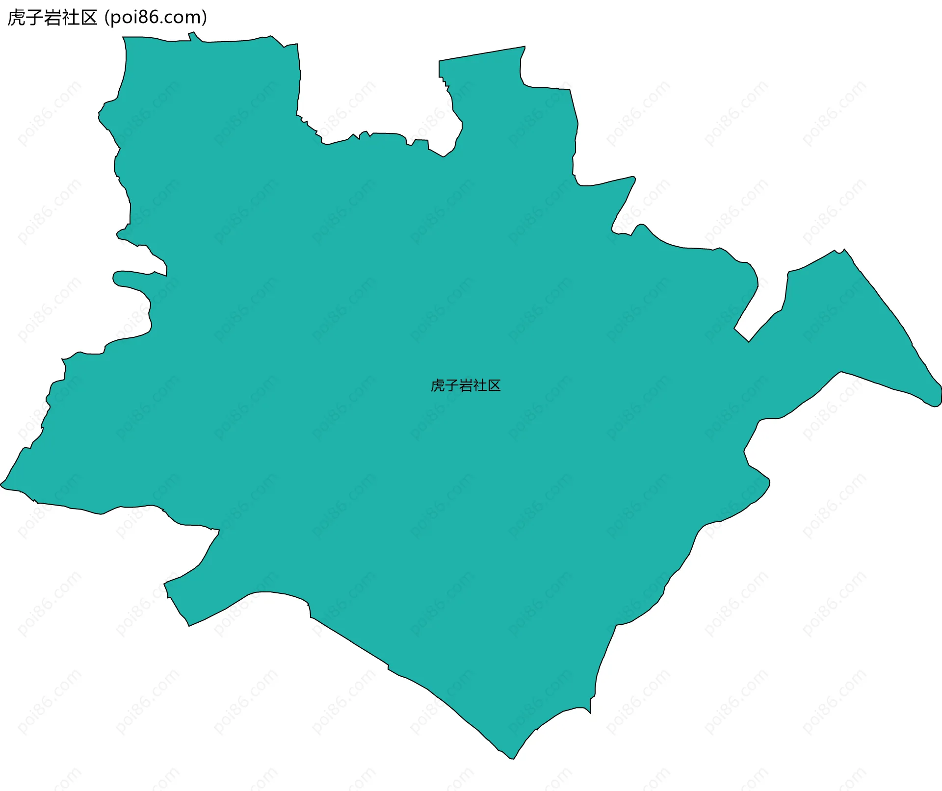 虎子岩社区边界地图