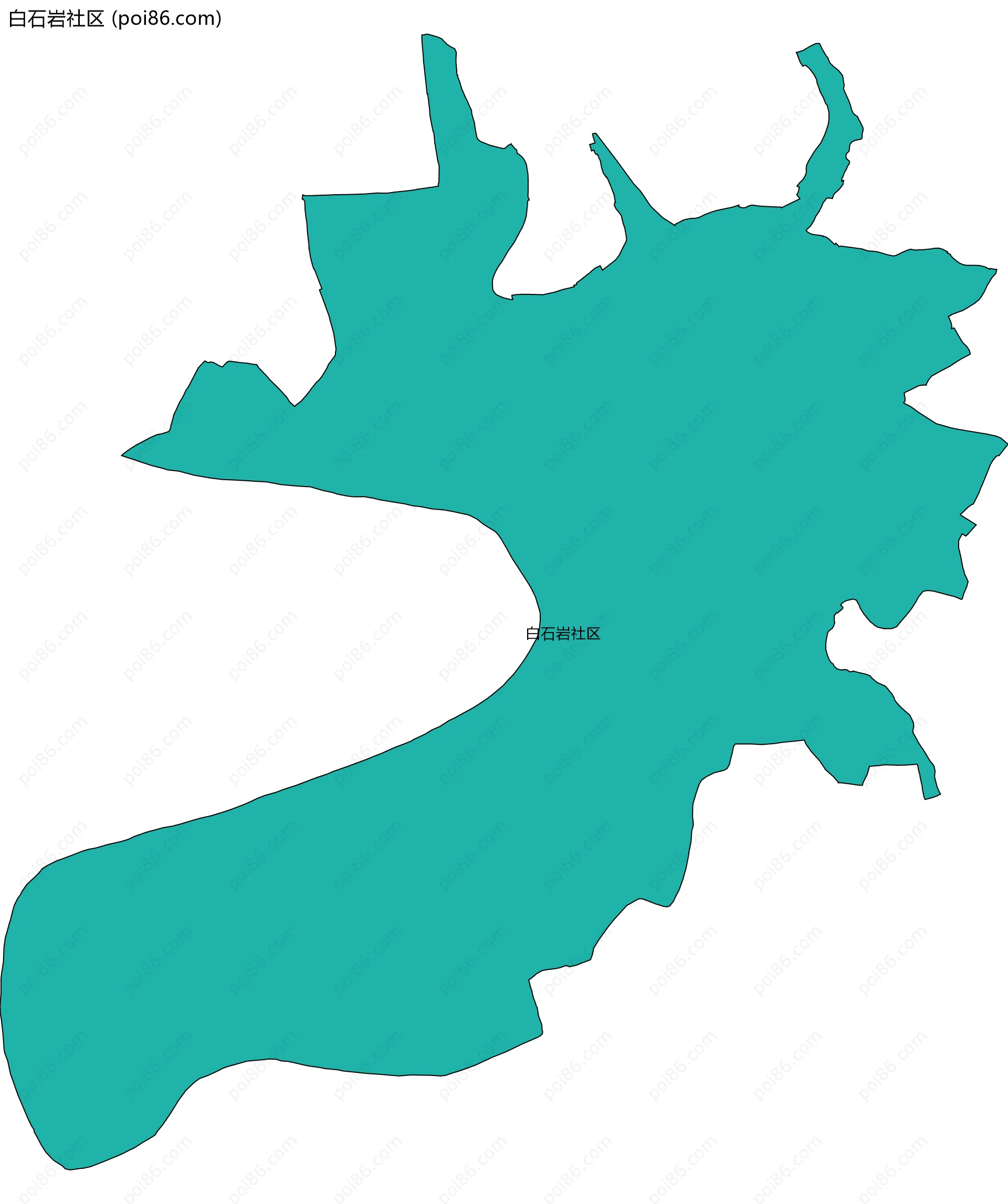 白石岩社区边界地图