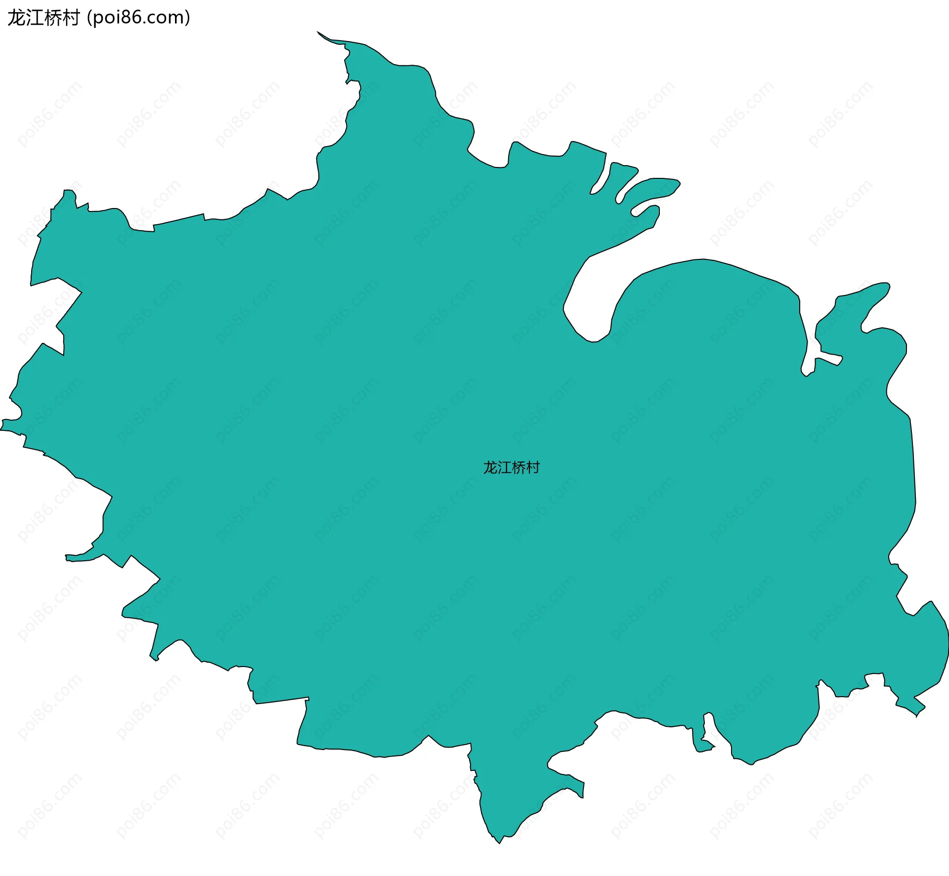 龙江桥村边界地图