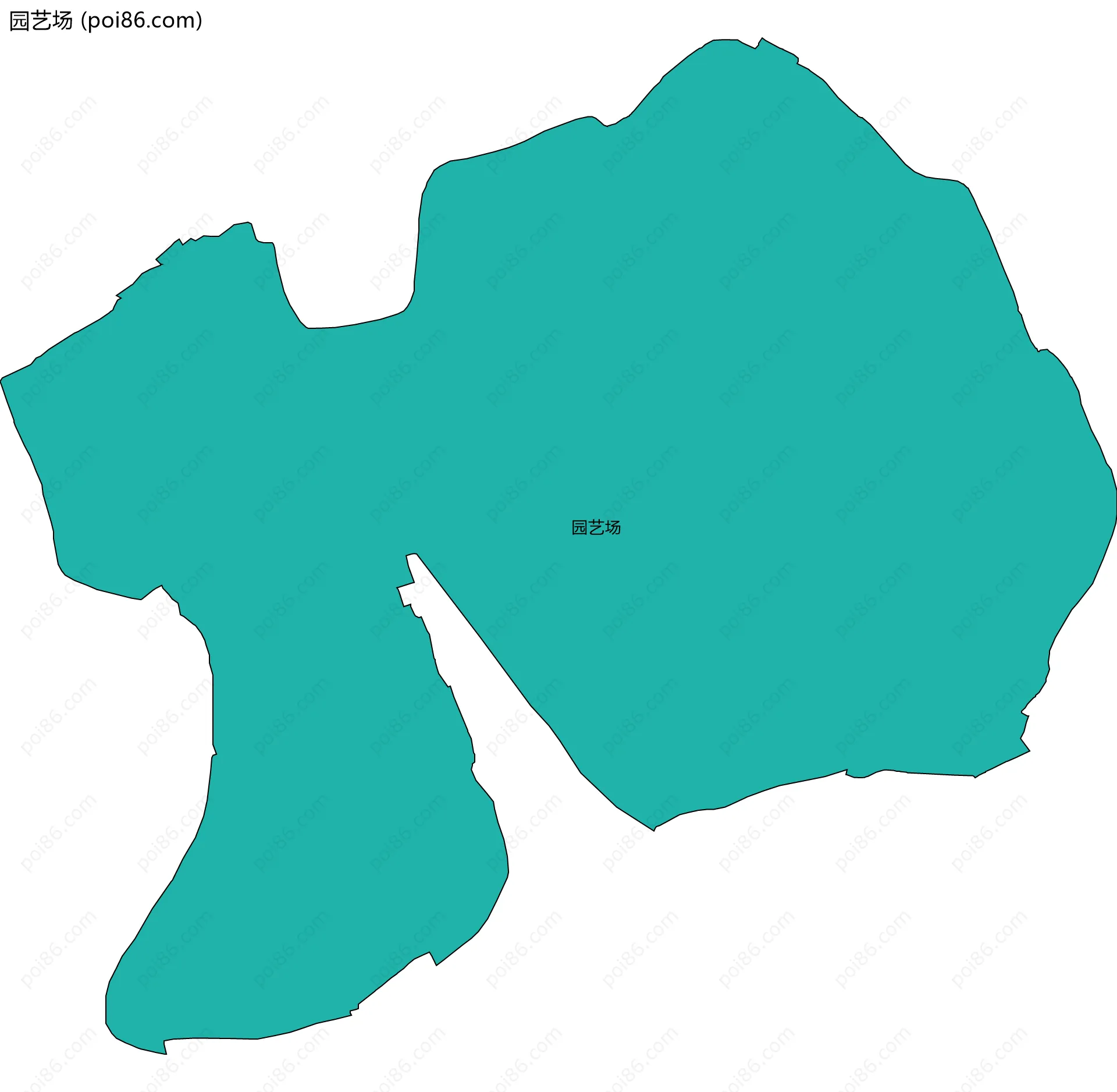 园艺场边界地图